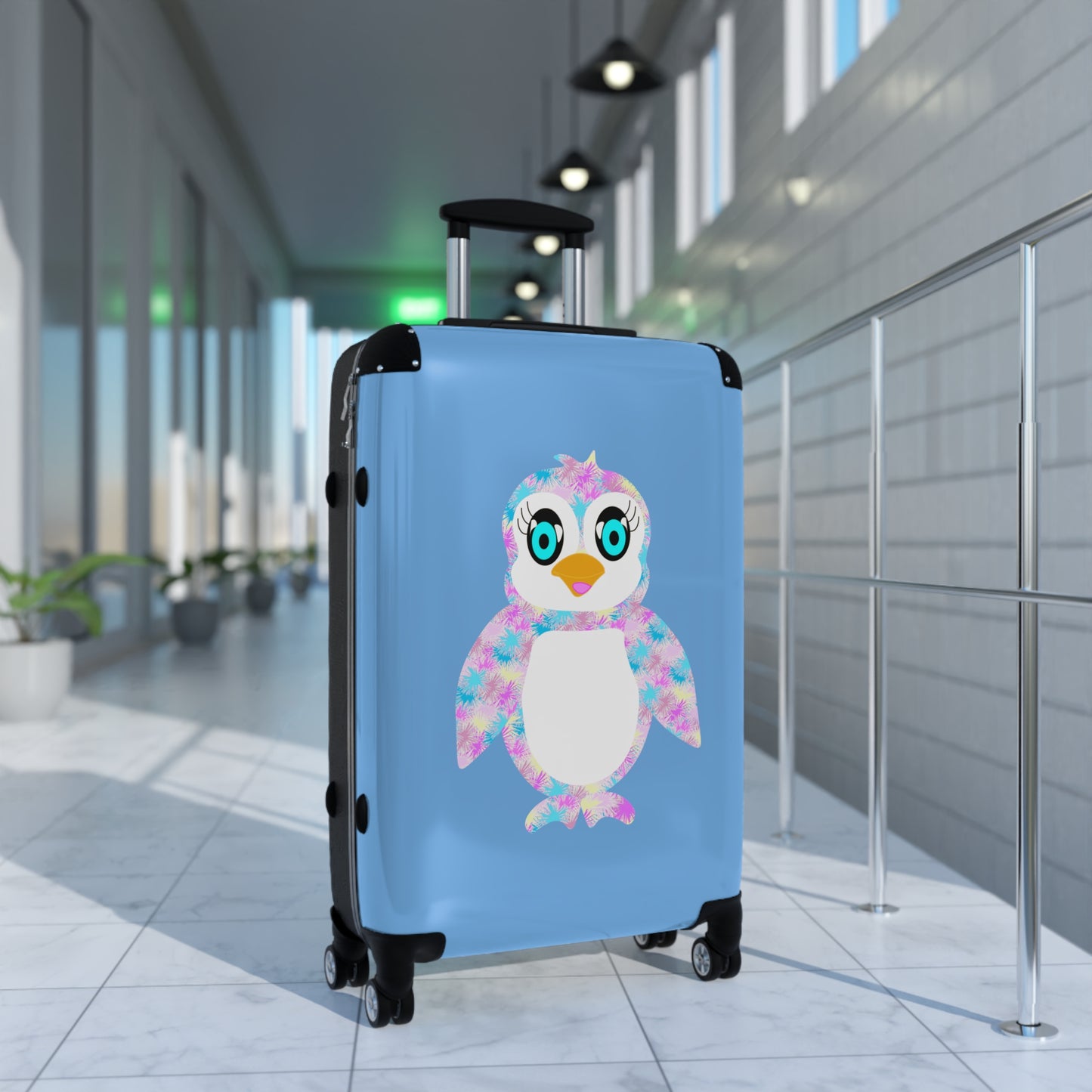 Penguinie Light Blue Suitcase