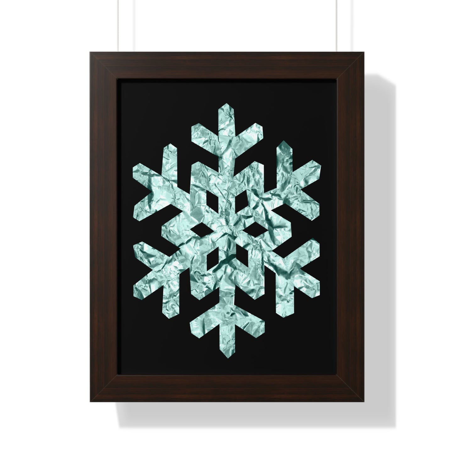 Snowflake Foil Art Framed Vertical Poster