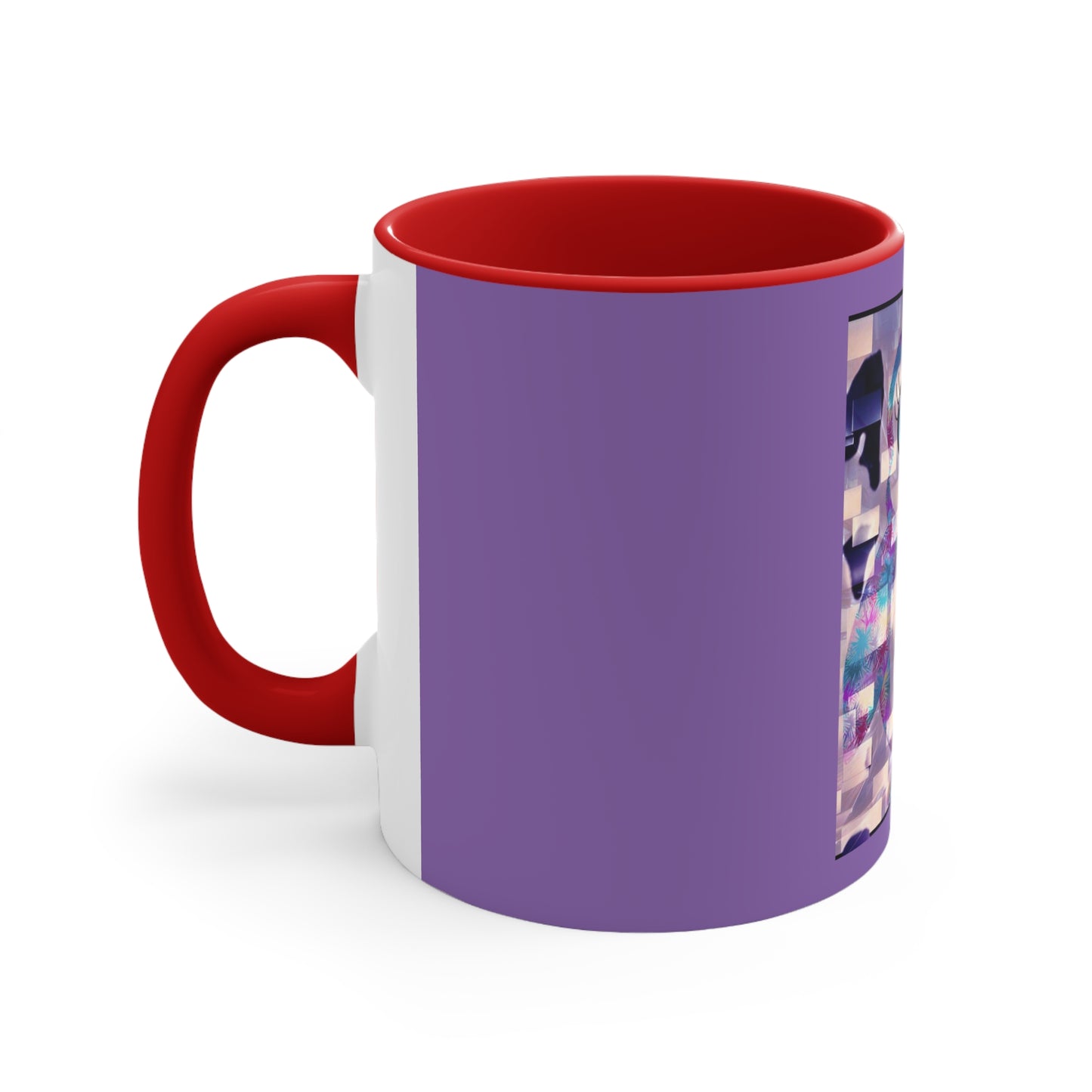 The Penguinies Block Art Purple Accent Coffee Mug, 11oz