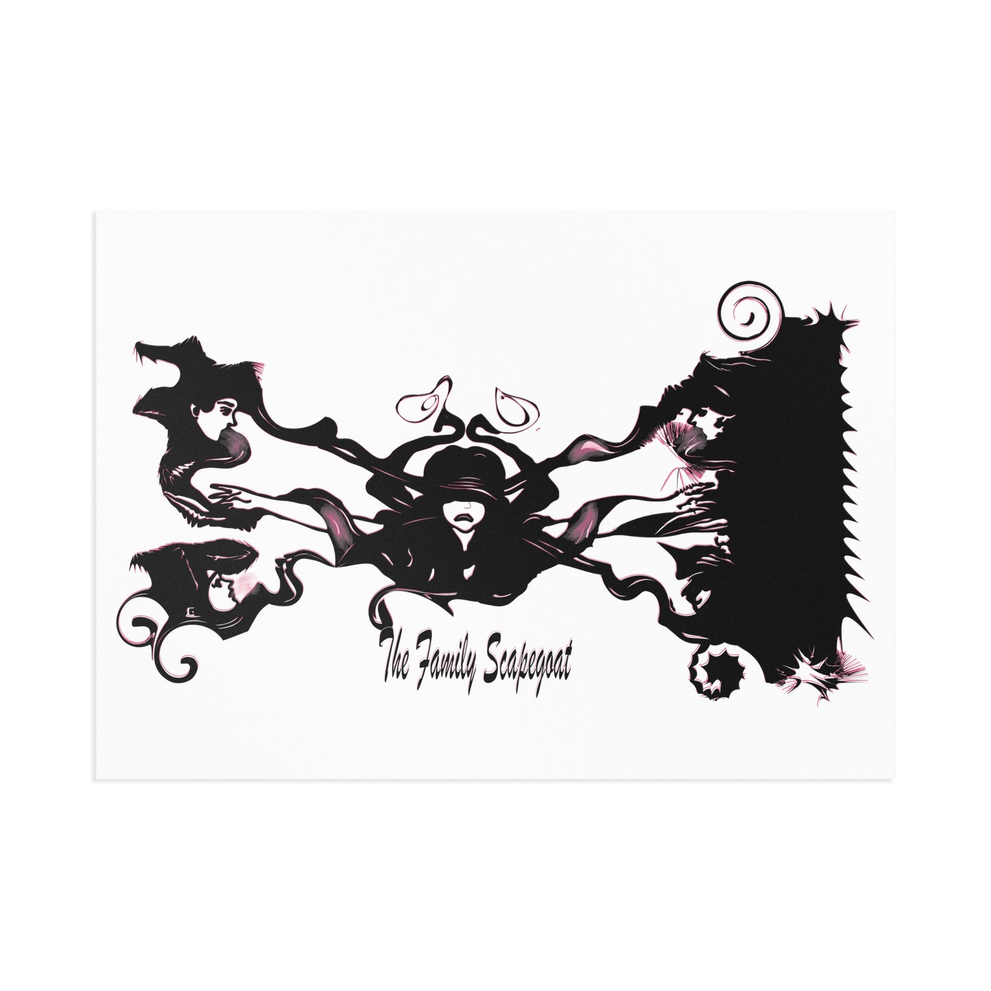 The Family Scapegoat with Pink Fine Art Postcards