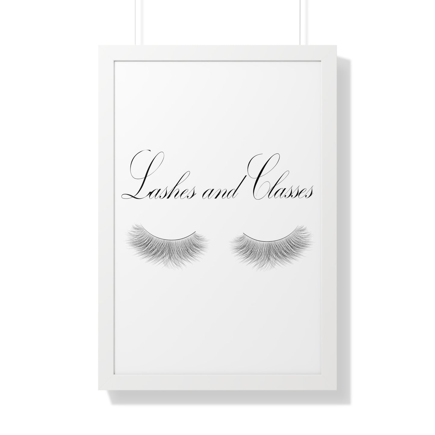 Lashes & Classes Framed Vertical Poster