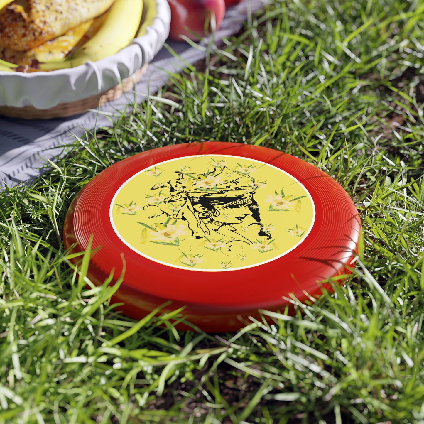 Daffodil Woman Art Wham-O Frisbee