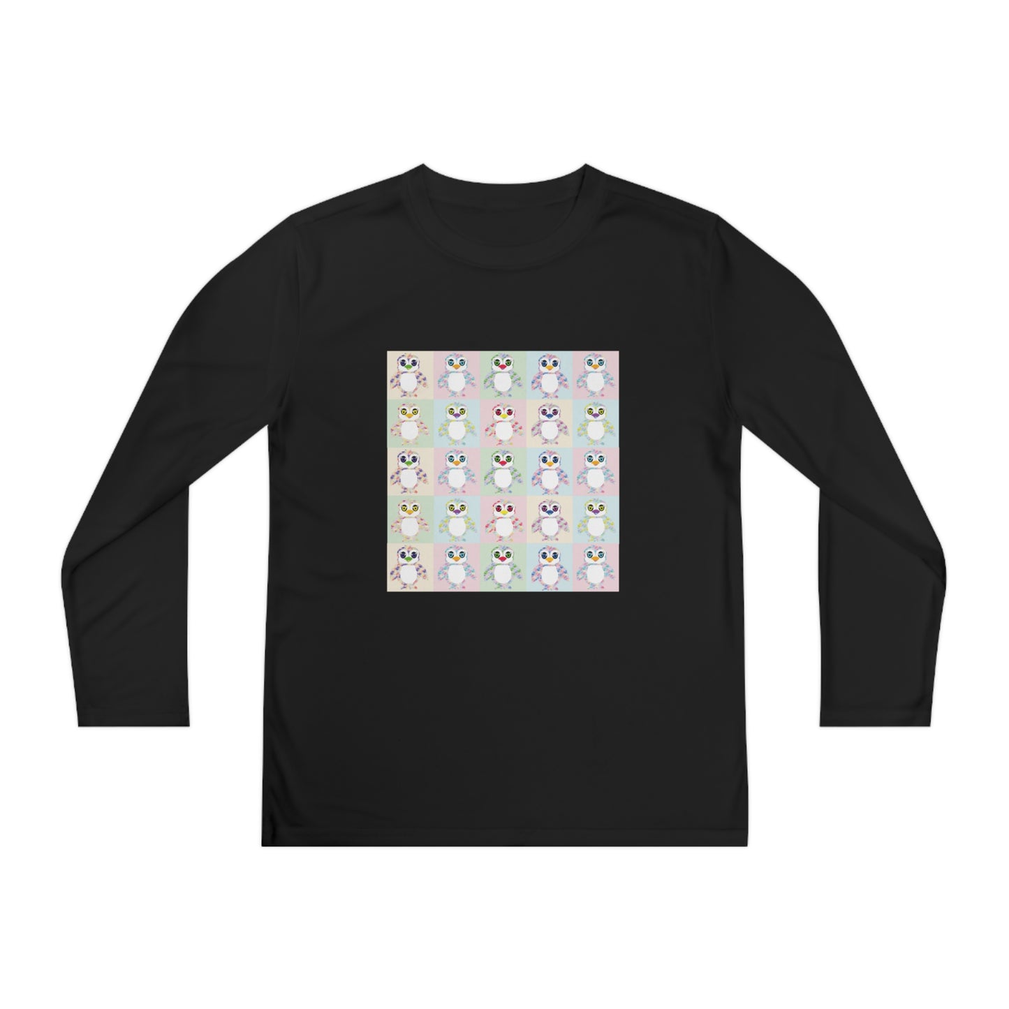 The Penguinies Pop Art Youth Long Sleeve Competitor Tee