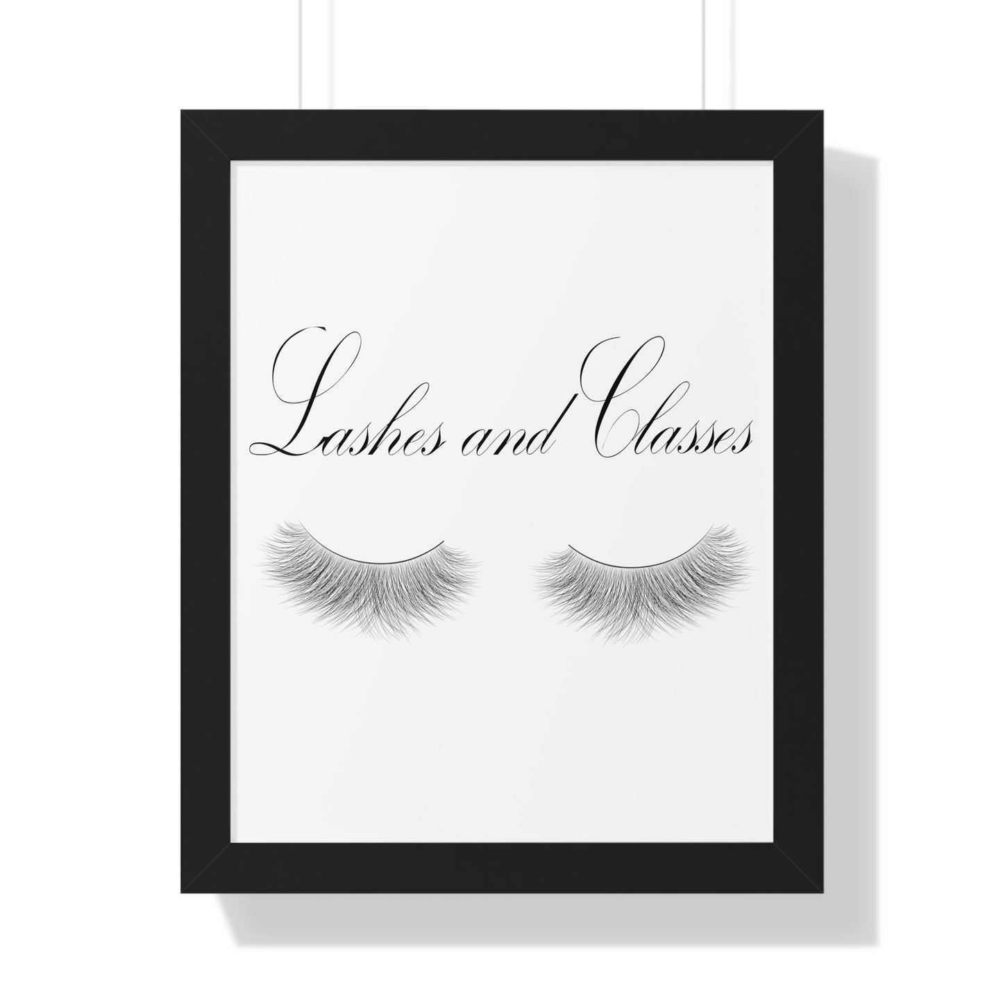 Lashes & Classes Framed Vertical Poster