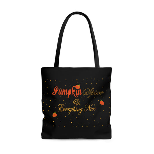 Pumpkin Spice & Everything Nice Tote Bag (AOP)