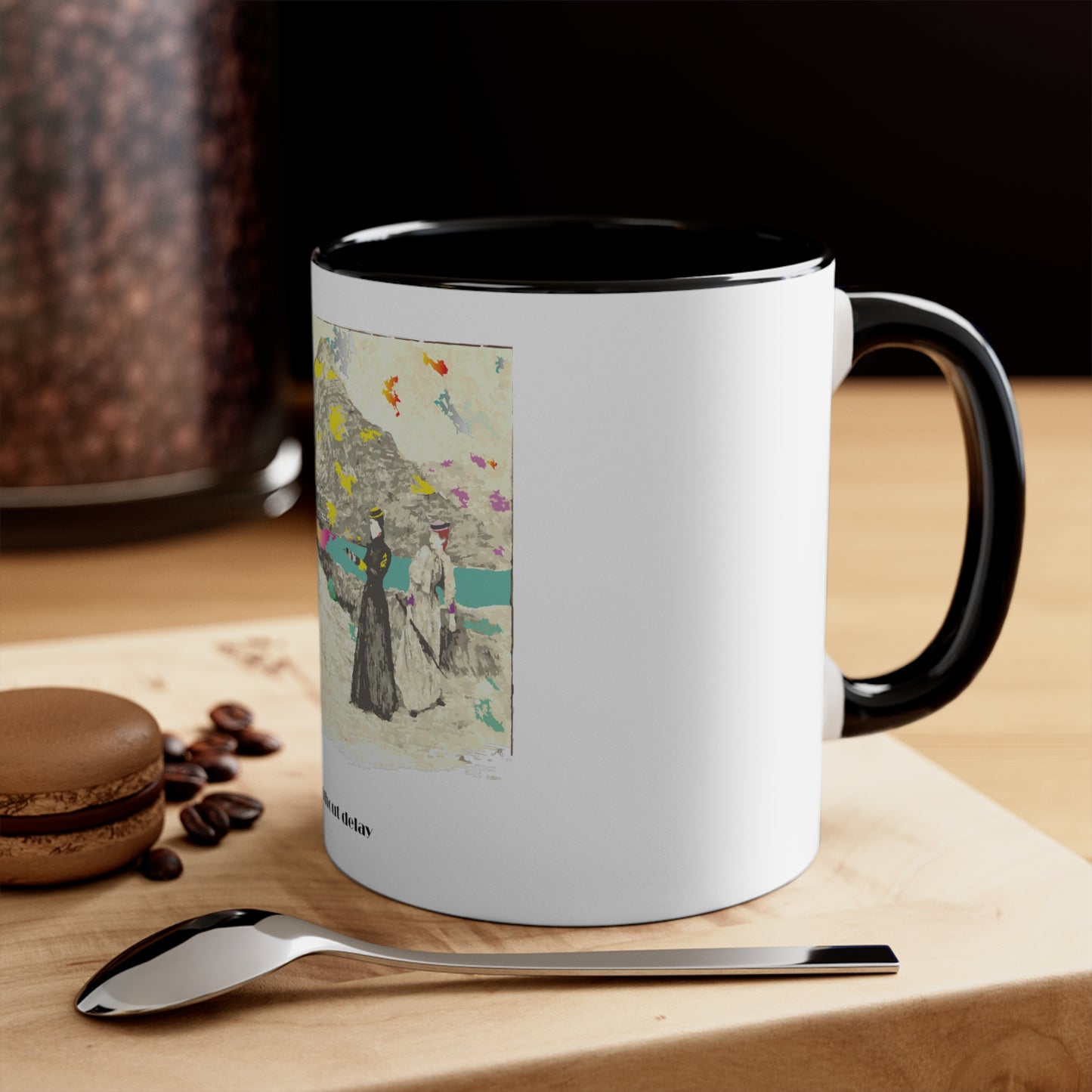 Without Delay Art Accent Coffee Mug, 11oz