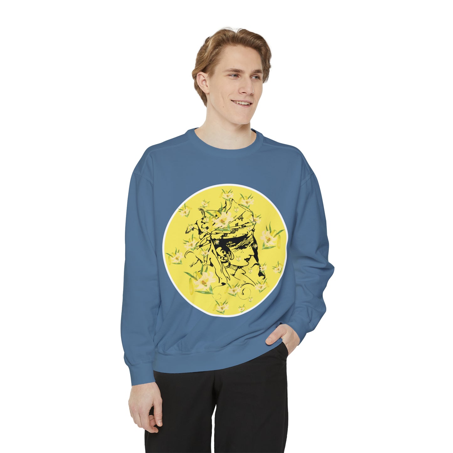 Daffodil Woman Art Unisex Garment-Dyed Sweatshirt