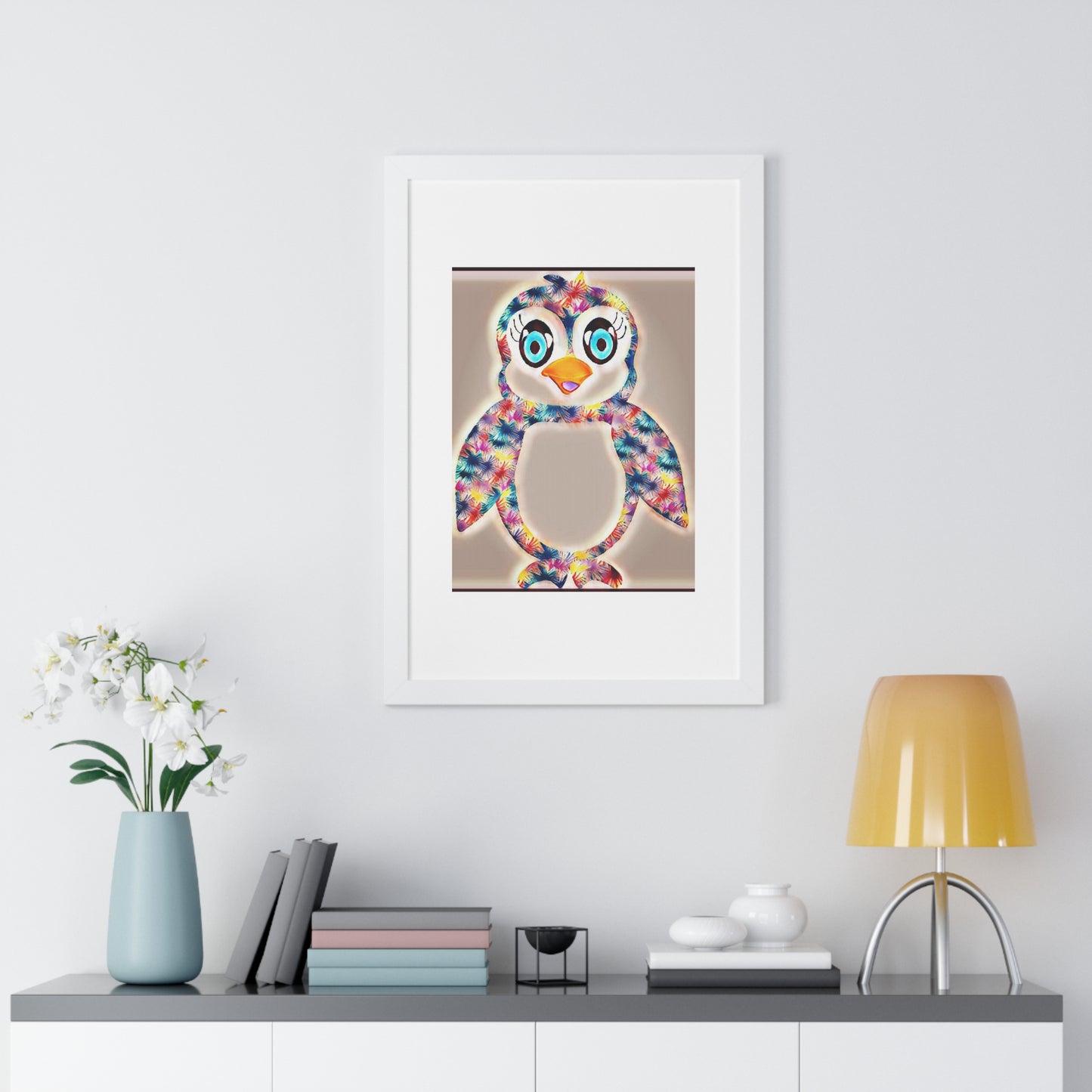 The Penguinies Glow Cinematic Framed Vertical Poster