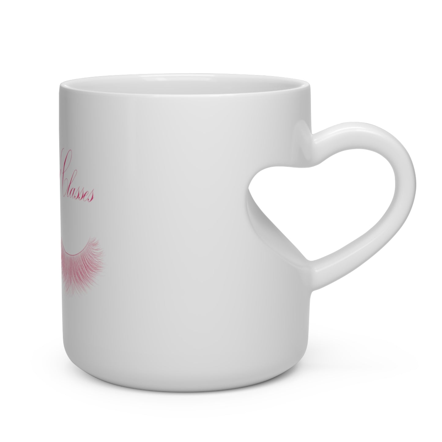 Lashes & Classes Pink Heart Shape Mug