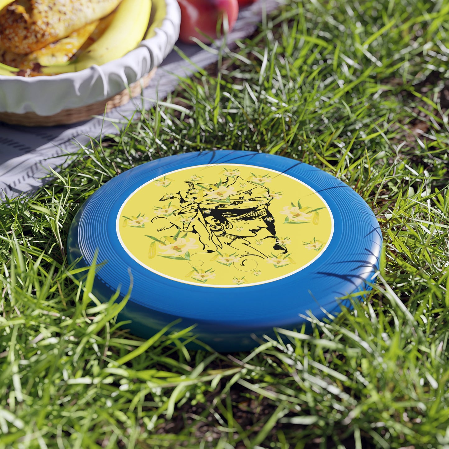 Daffodil Woman Art Wham-O Frisbee