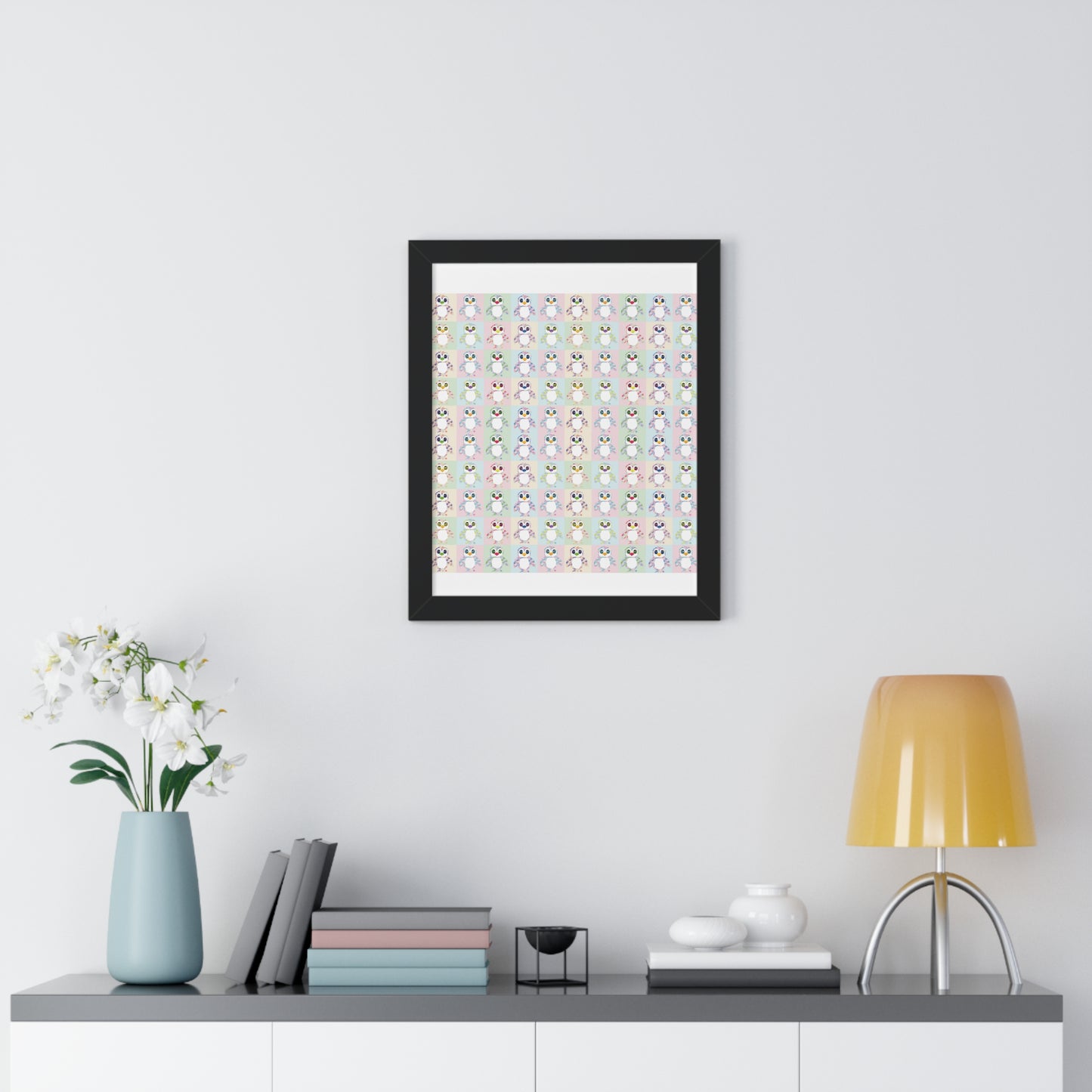 The Penguinies Pop Art Framed Vertical Poster