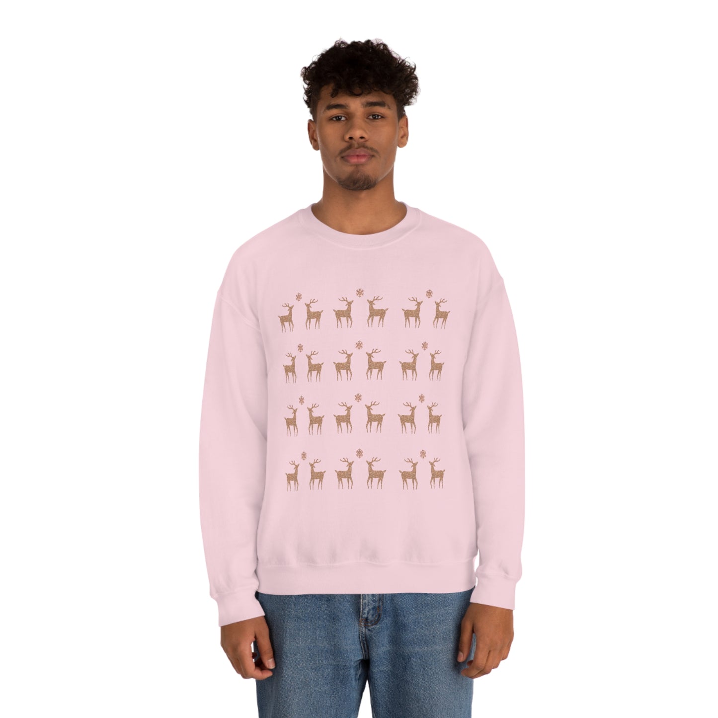 Golden Stag Pattern Unisex Heavy Blend™ Crewneck Sweatshirt