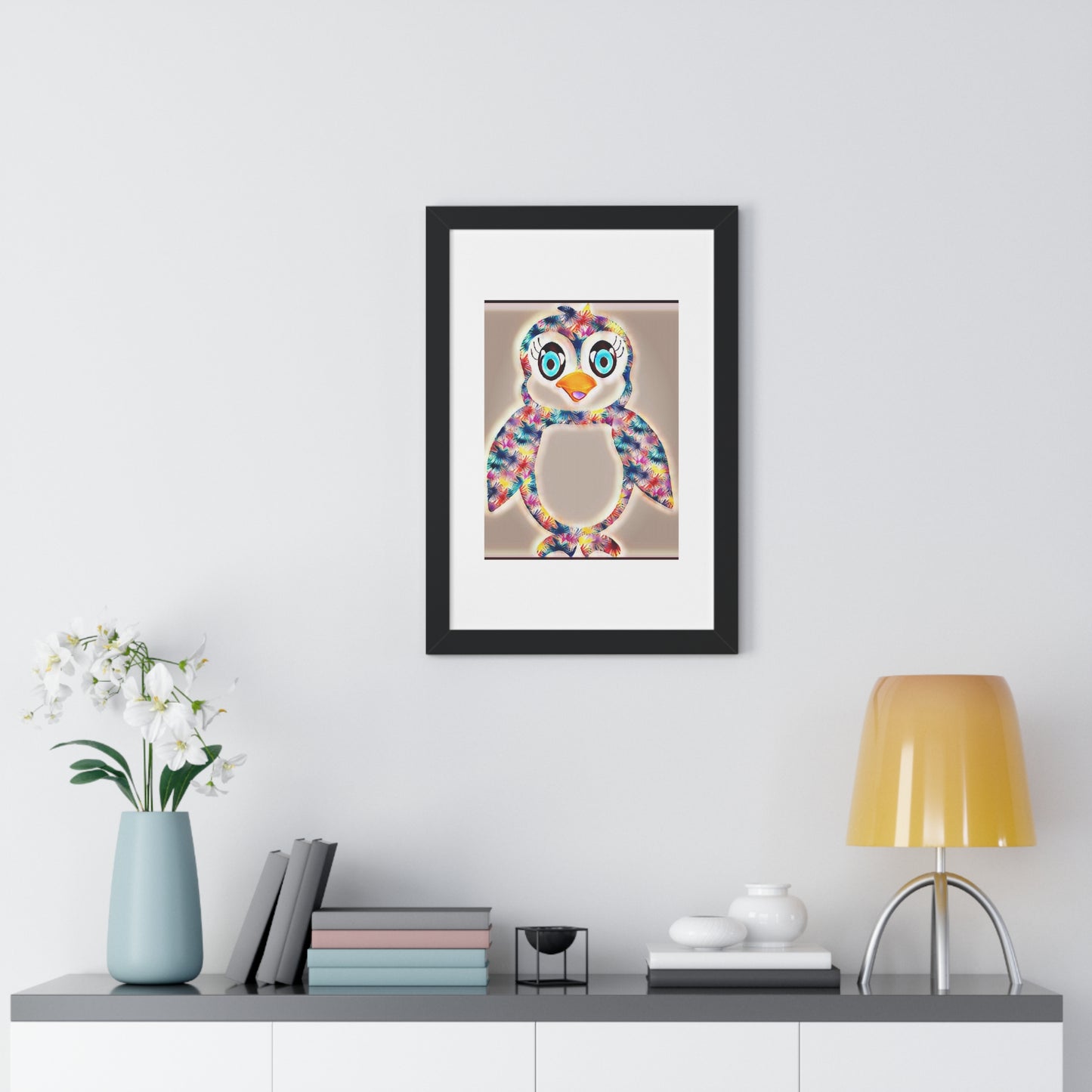 The Penguinies Glow Cinematic Framed Vertical Poster