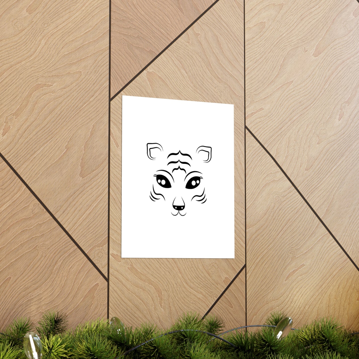 Tiger Face Art Premium Matte Vertical Posters