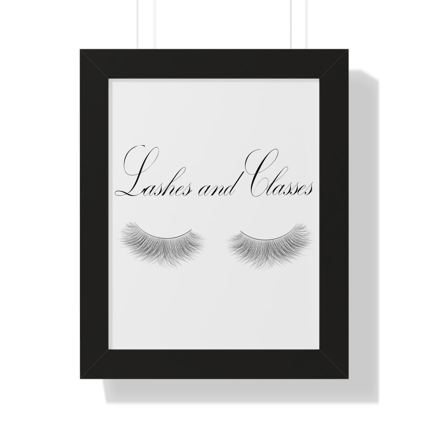 Lashes & Classes Framed Vertical Poster