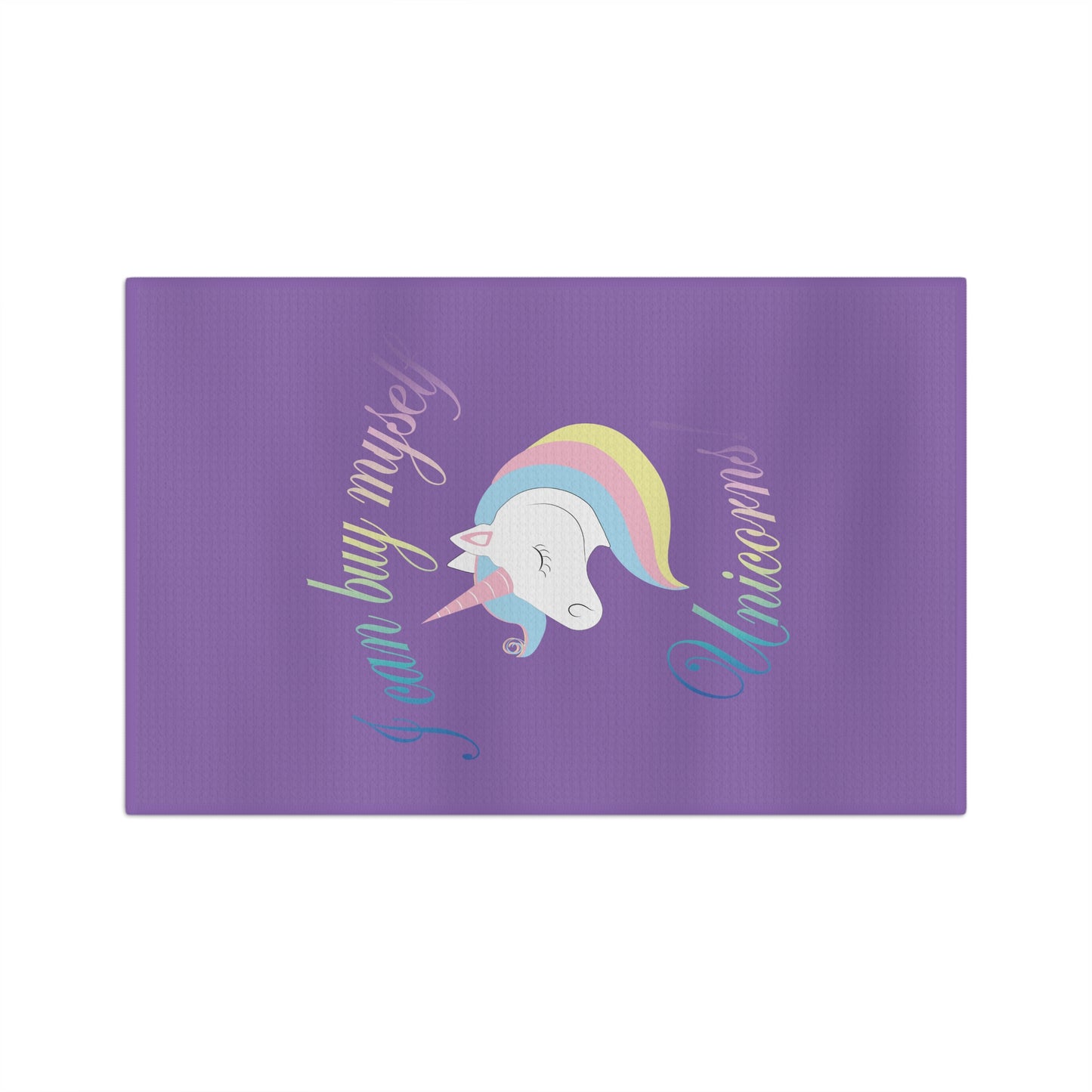 I Can Buy Myself Unicorns! Purple Soft Tea Towel