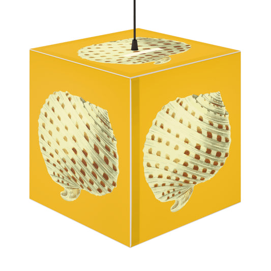 Shell Art Yellow Light Cube Lamp