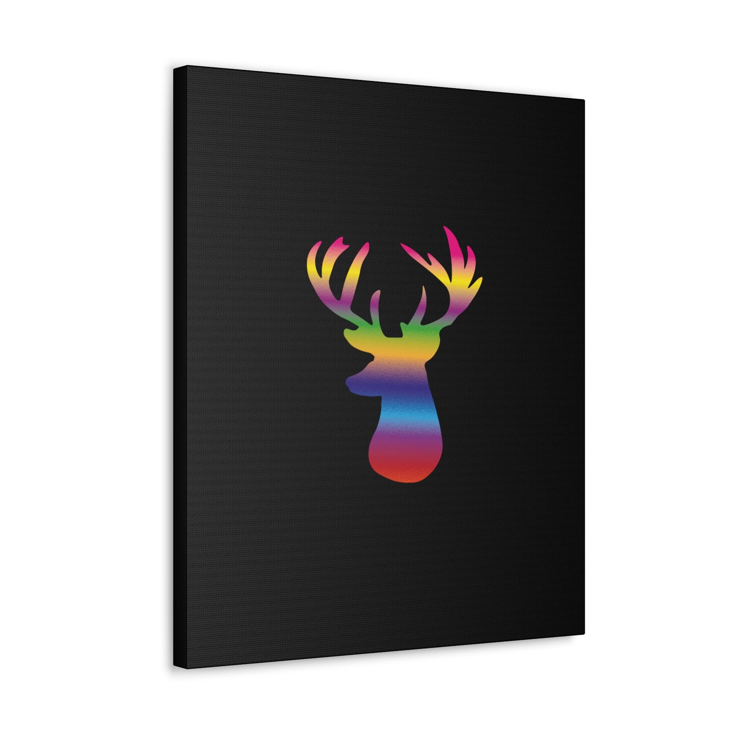 Rainbow Stag Head Canvas Gallery Wraps