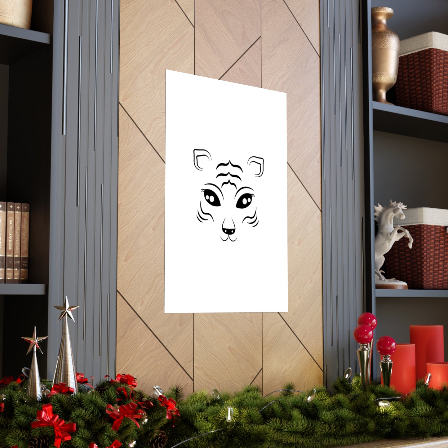 Tiger Face Art Premium Matte Vertical Posters