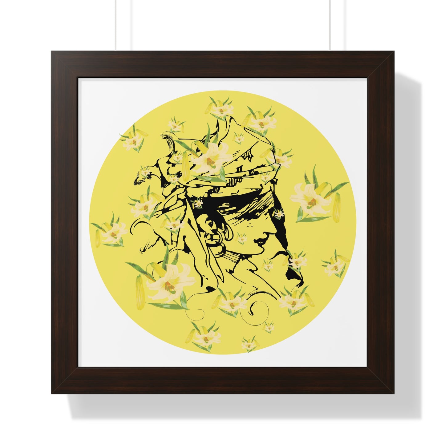 Daffodili Woman Art Framed Vertical Poster