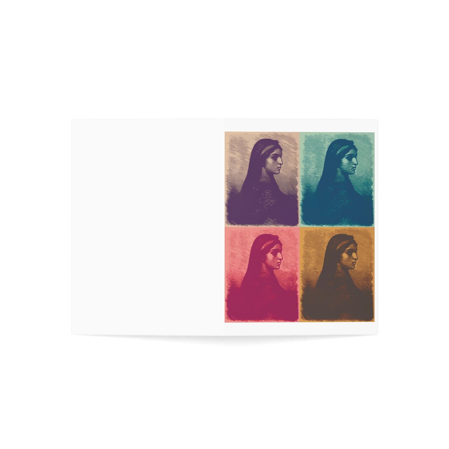 Koptic Woman Art Greeting Cards (1, 10, 30, and 50pcs)