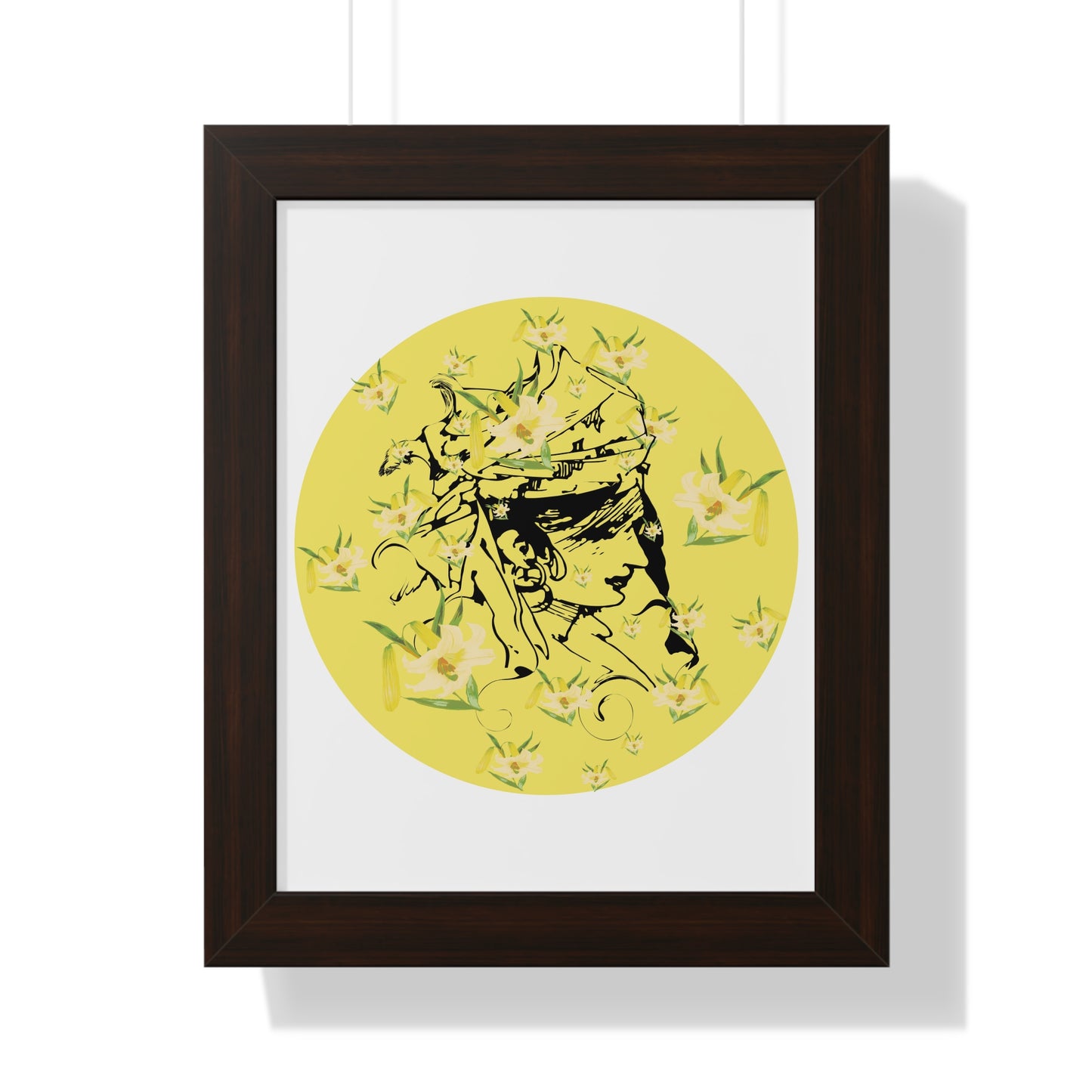 Daffodili Woman Art Framed Vertical Poster