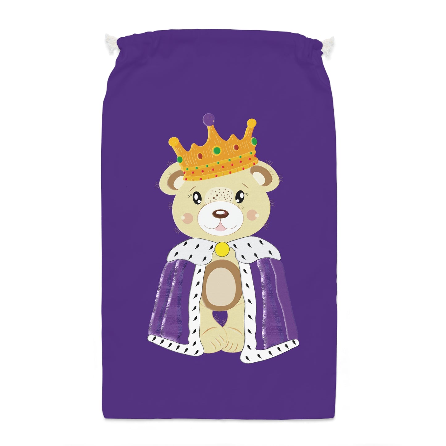 Teddy Bear King Purple Sack