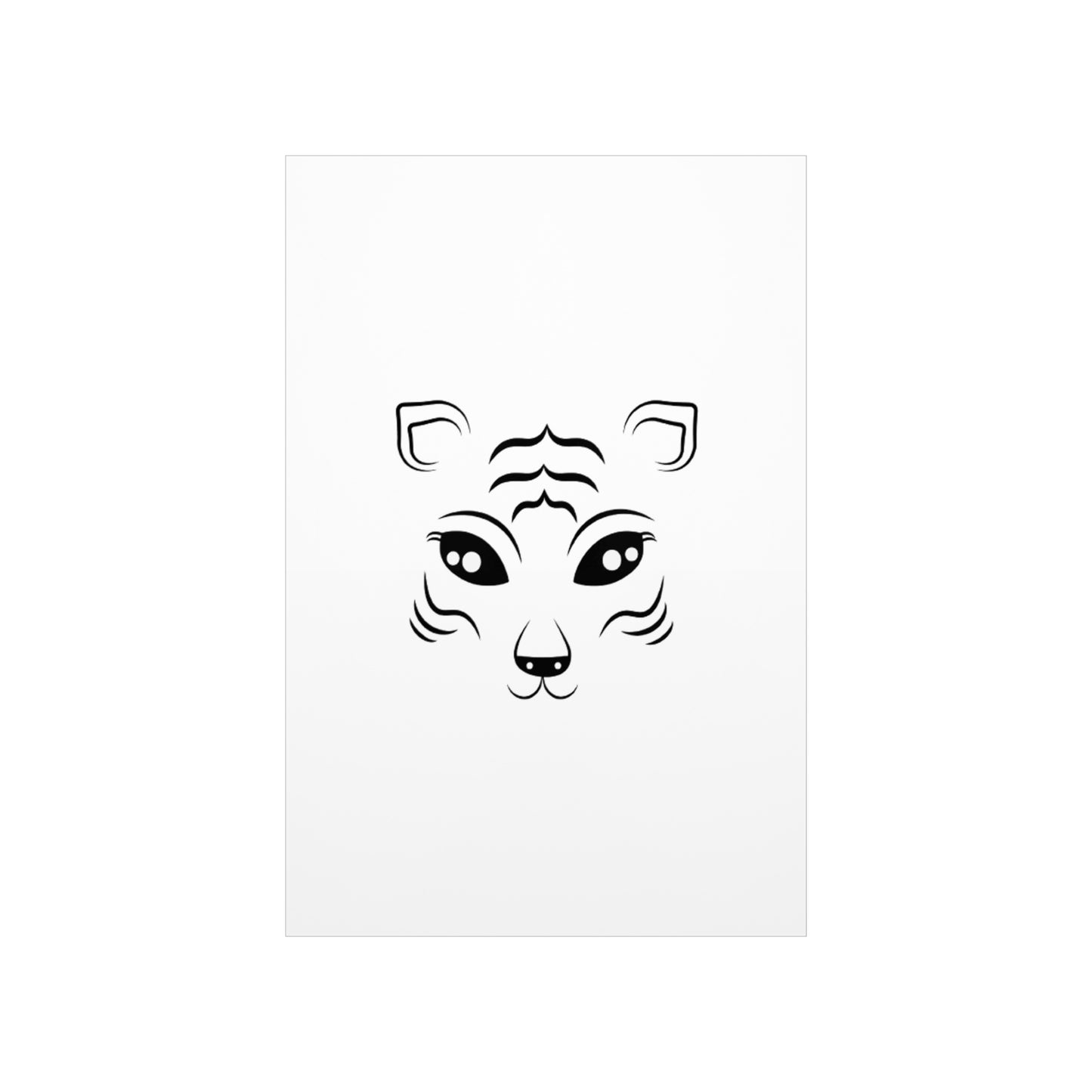 Tiger Face Art Premium Matte Vertical Posters