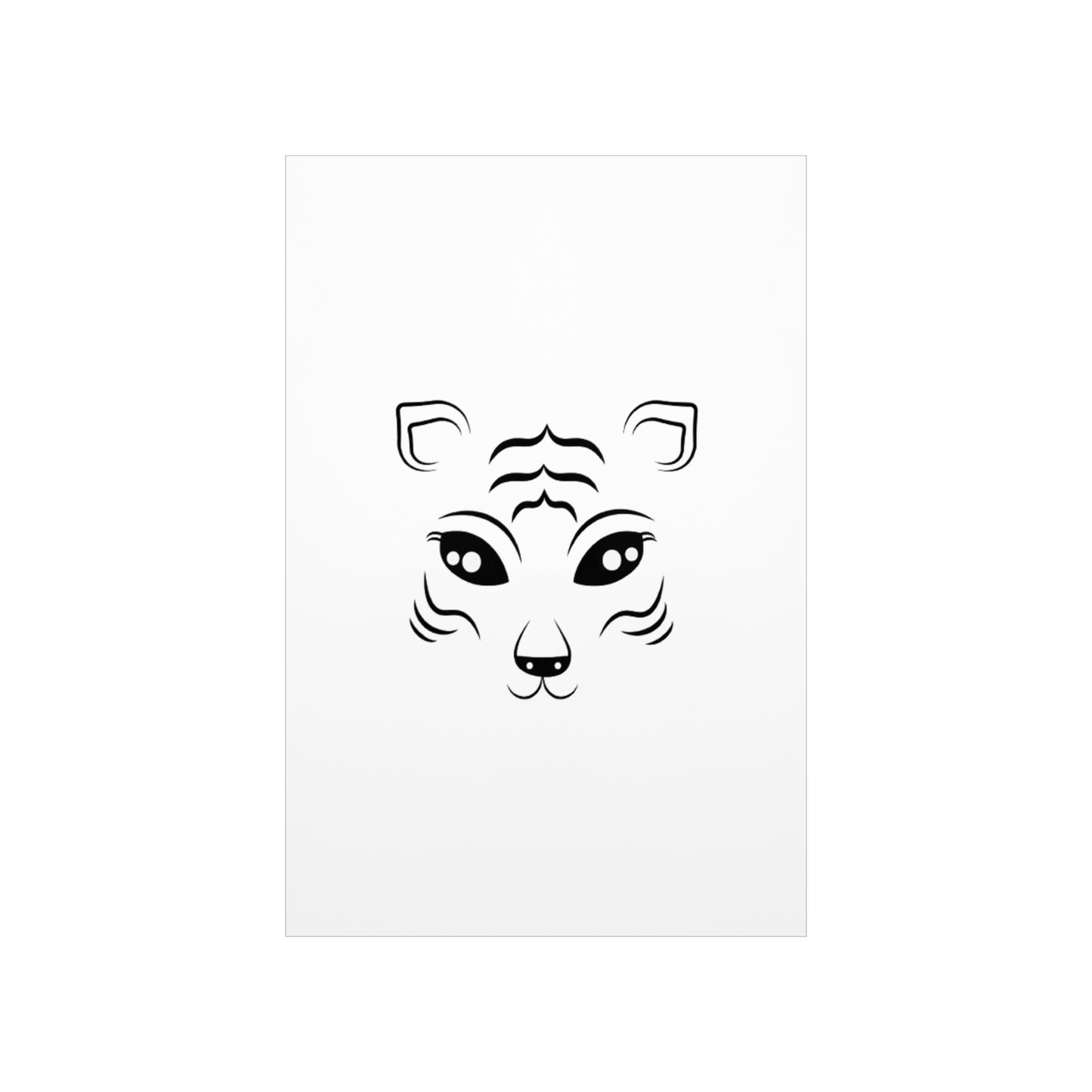 Tiger Face Art Premium Matte Vertical Posters