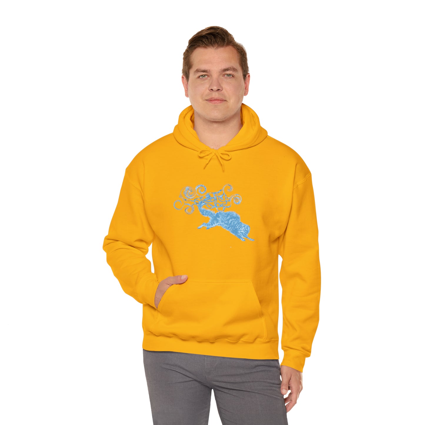 Blue Cat's Tail Art Unisex Heavy Blend™ Hooded Sweatshirt