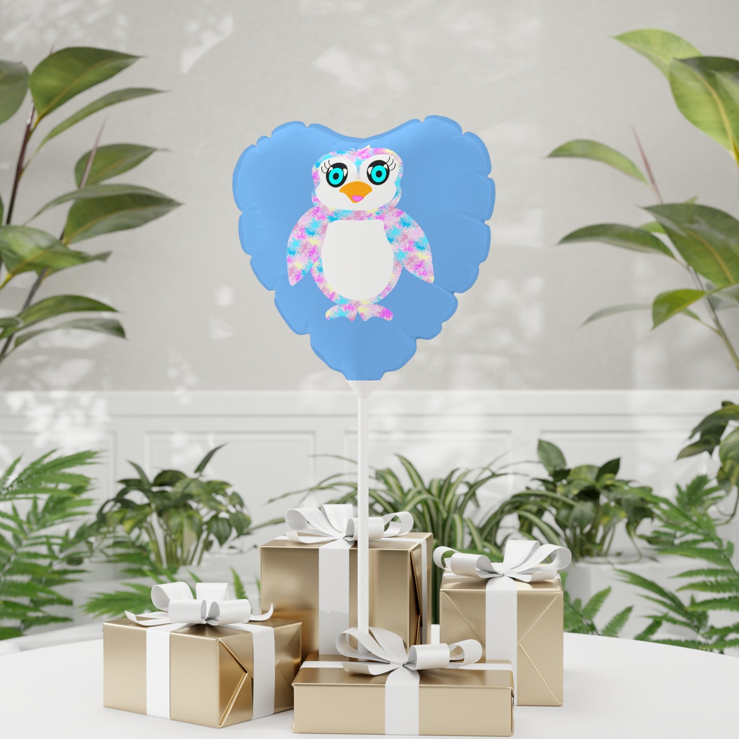 The Penguinie, Light Blue Balloon (Round and Heart-shaped), 11"