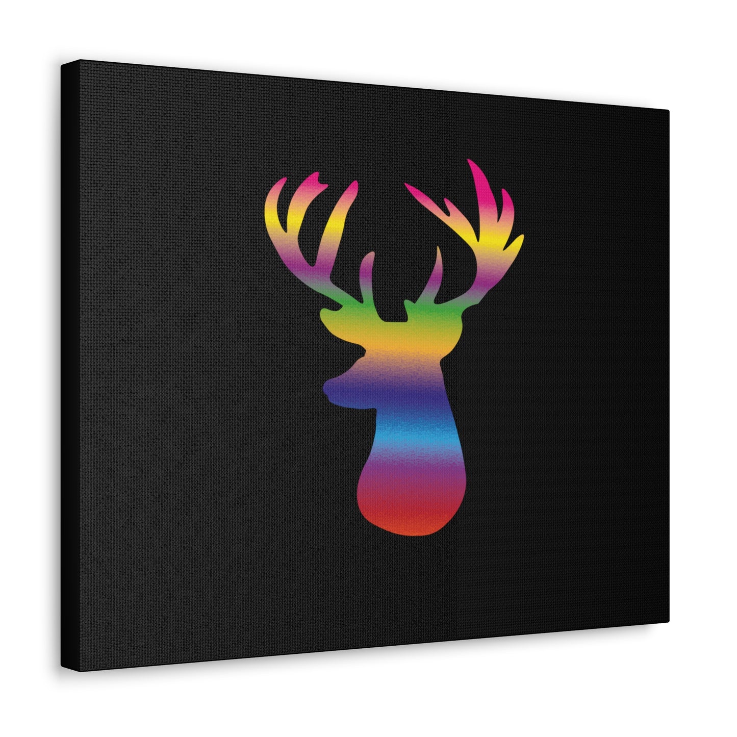 Rainbow Stag Head Canvas Gallery Wraps