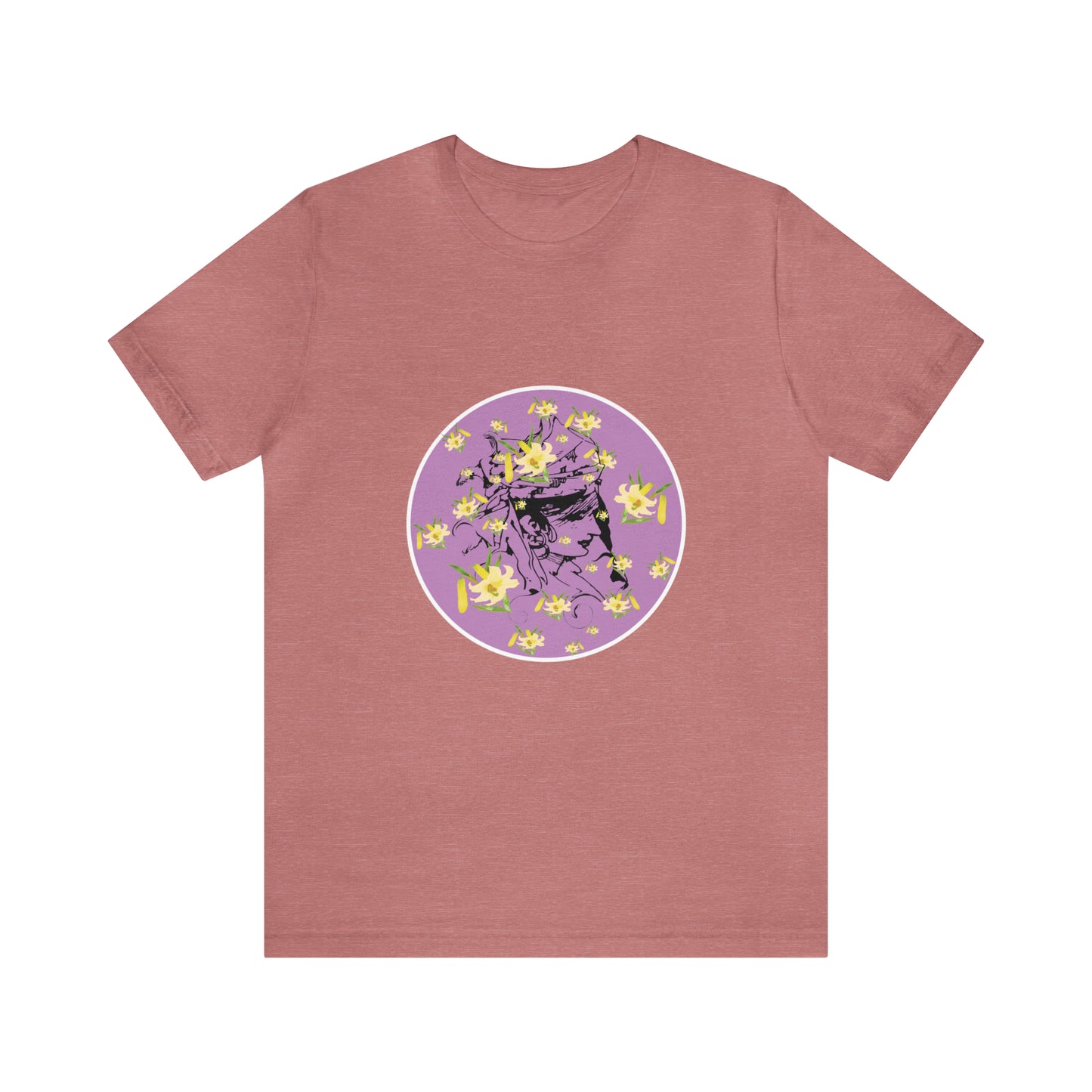 Purple Daffodil Woman Art Unisex Jersey Short Sleeve Tee