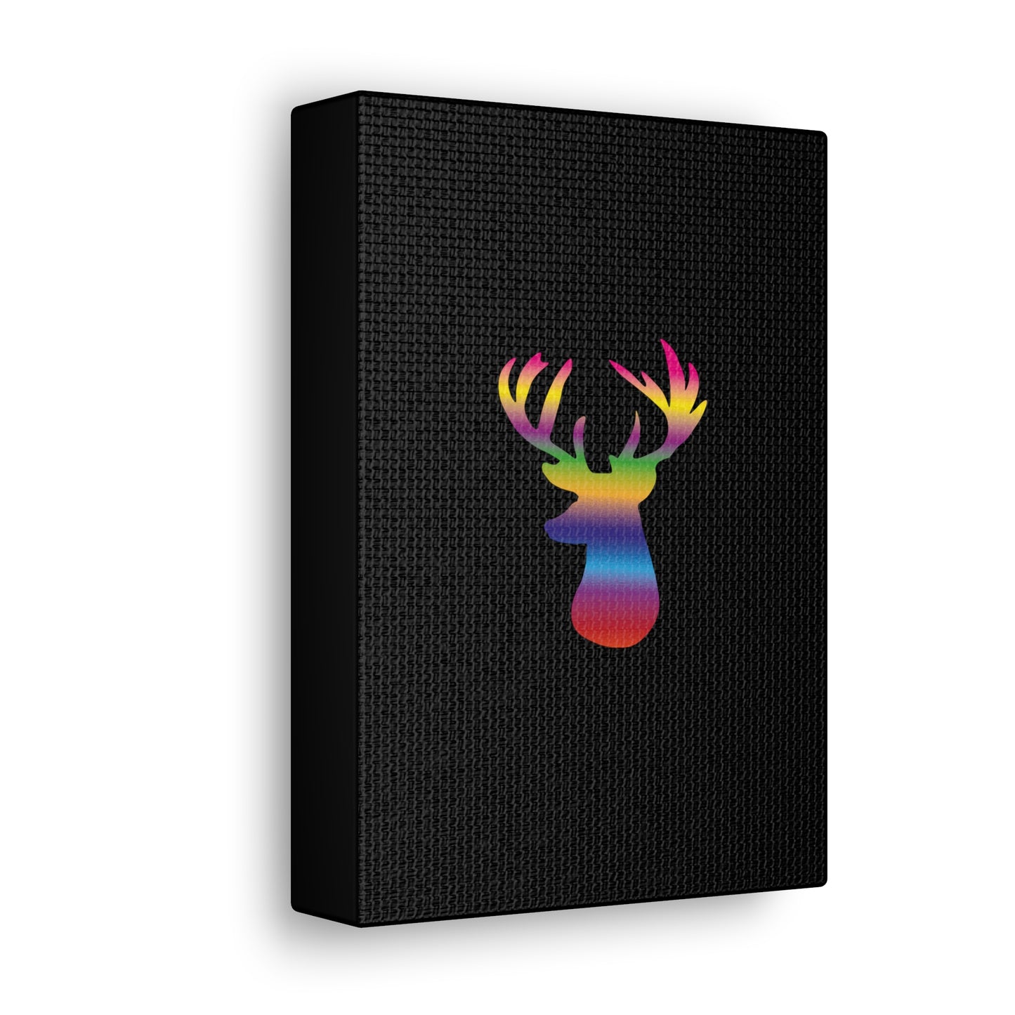 Rainbow Stag Head Canvas Gallery Wraps