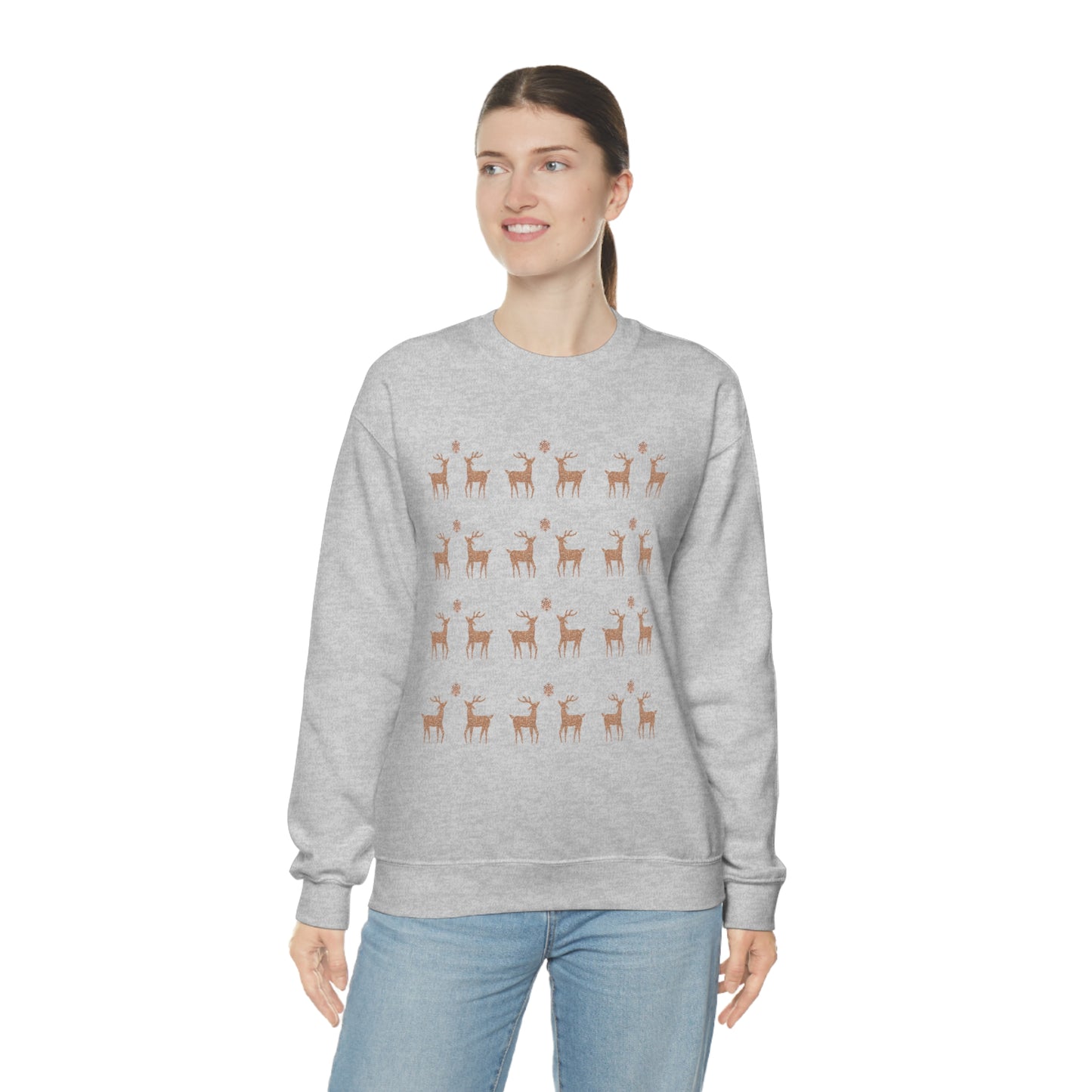 Golden Stag Pattern Unisex Heavy Blend™ Crewneck Sweatshirt