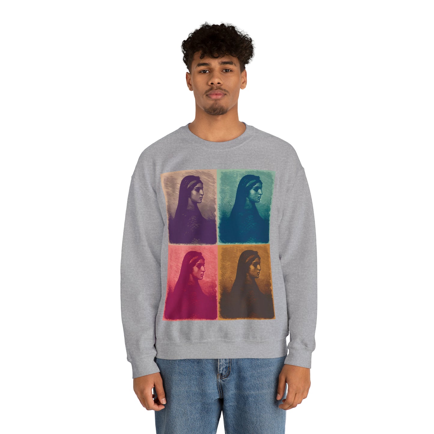 Koptic Woman Art Unisex Heavy Blend Crewneck Sweatshirt