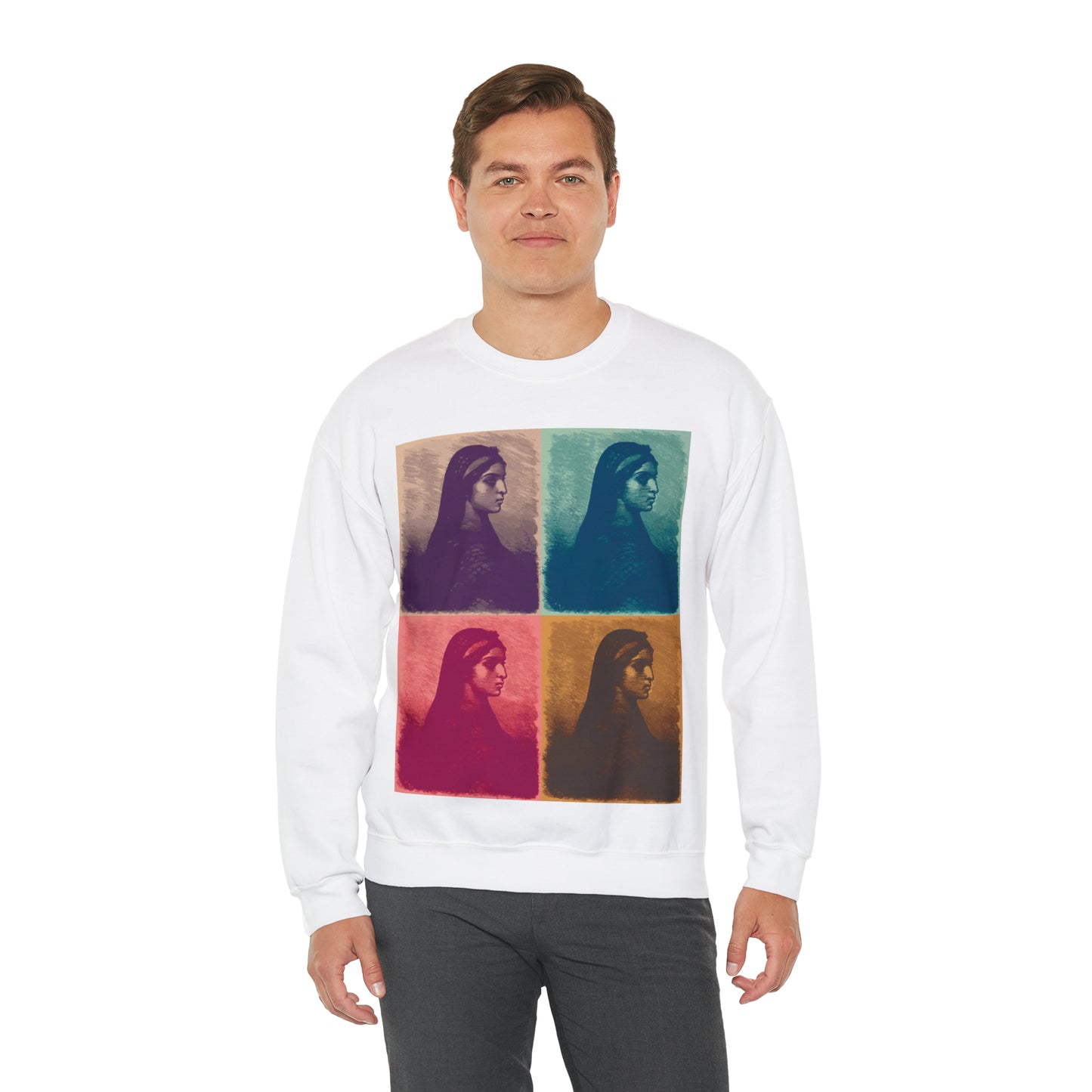 Koptic Woman Art Unisex Heavy Blend Crewneck Sweatshirt