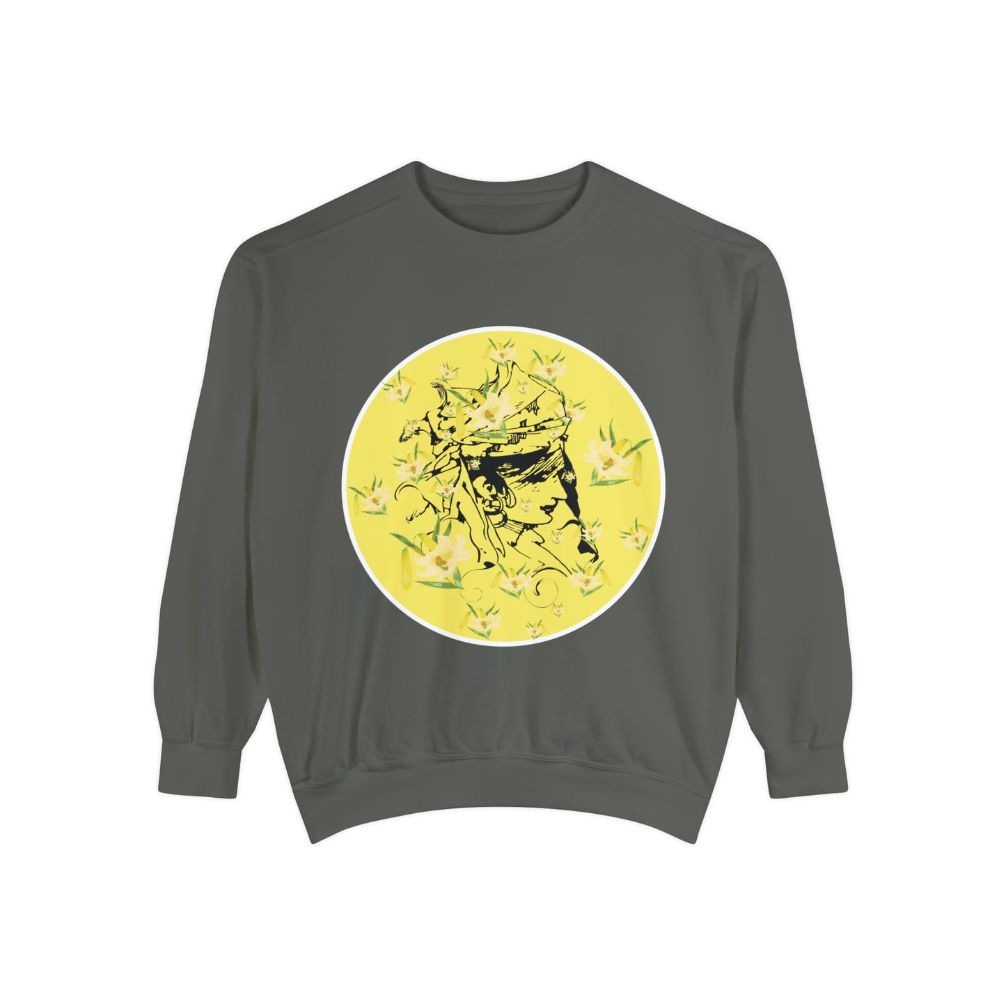 Daffodil Woman Art Unisex Garment-Dyed Sweatshirt