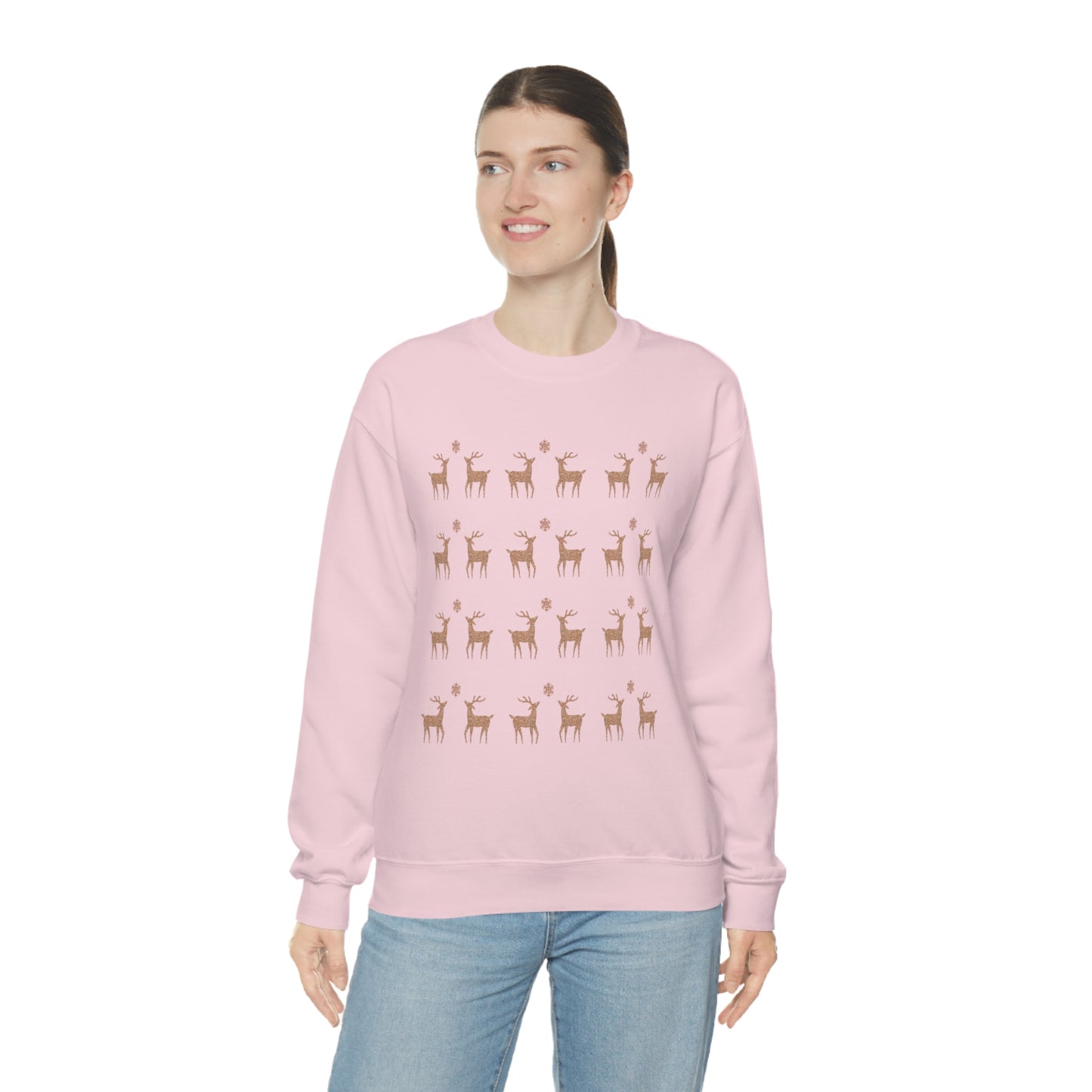 Golden Stag Pattern Unisex Heavy Blend™ Crewneck Sweatshirt