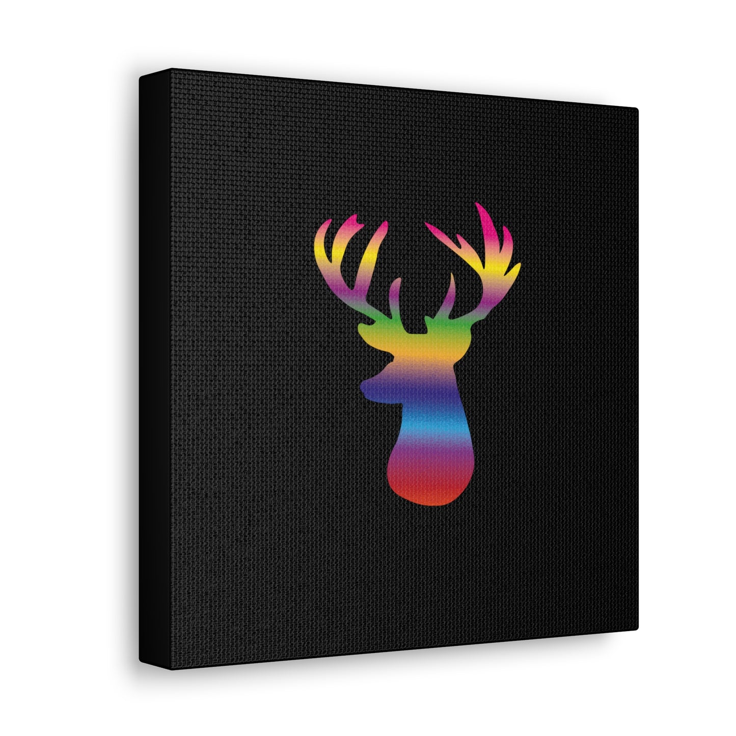 Rainbow Stag Head Canvas Gallery Wraps