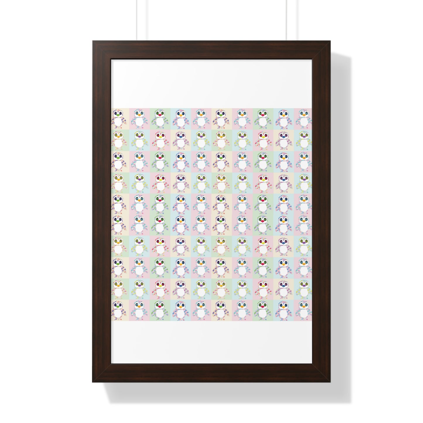 The Penguinies Pop Art Framed Vertical Poster