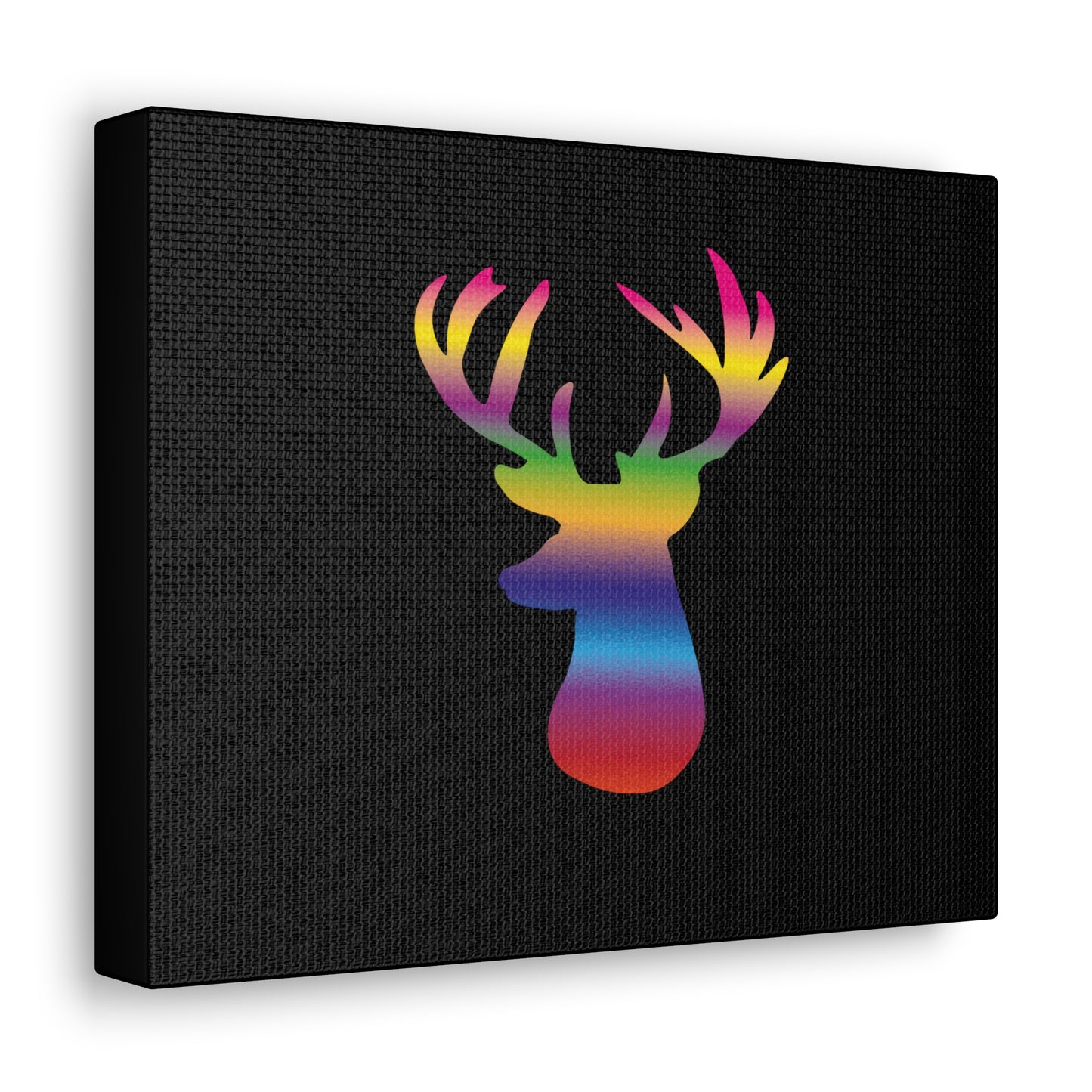 Rainbow Stag Head Canvas Gallery Wraps