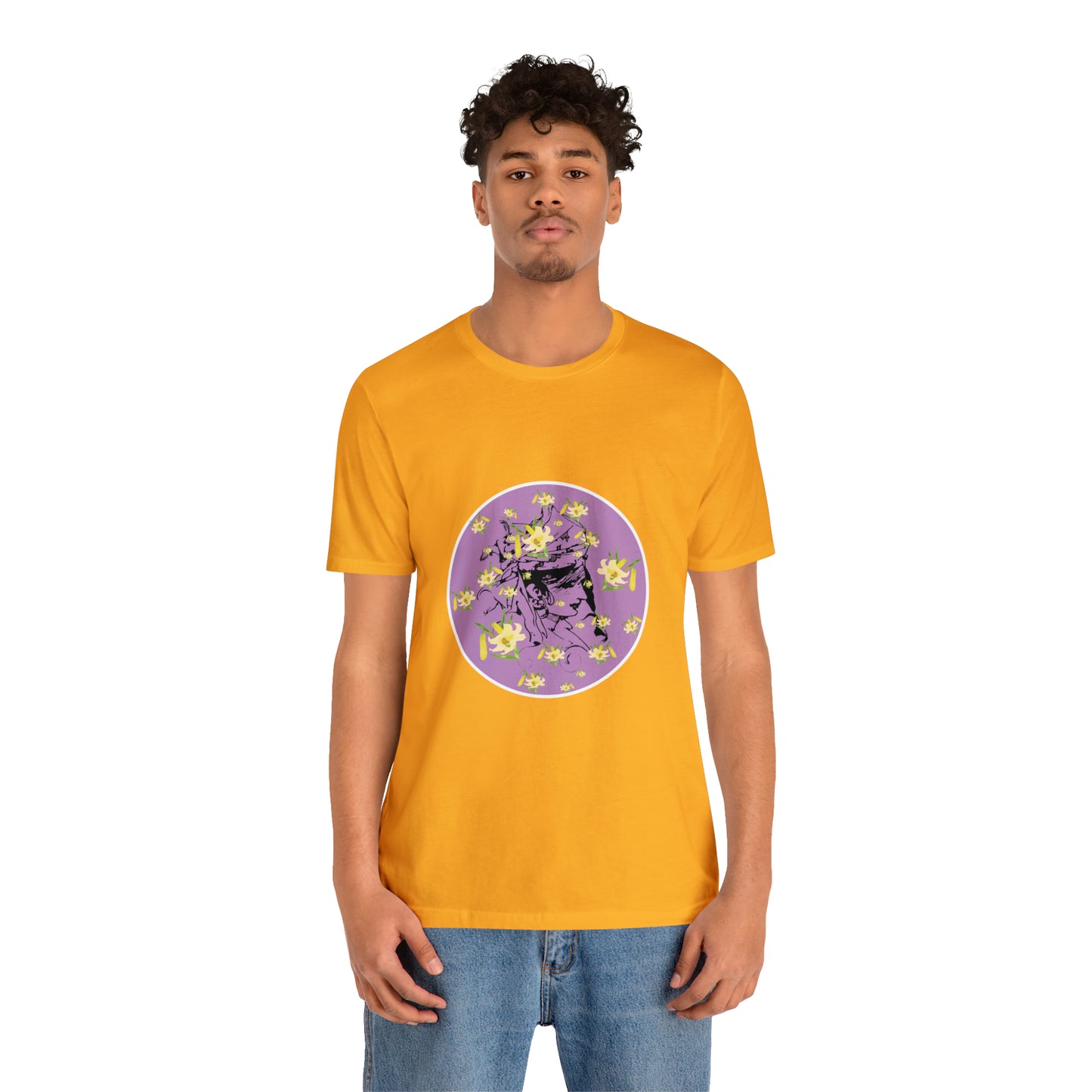 Purple Daffodil Woman Art Unisex Jersey Short Sleeve Tee