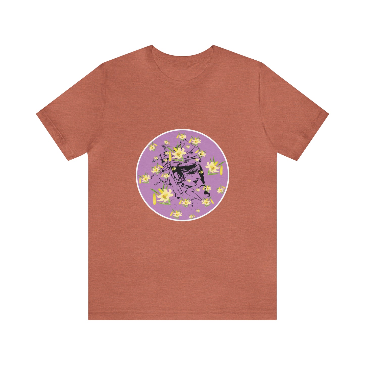 Purple Daffodil Woman Art Unisex Jersey Short Sleeve Tee