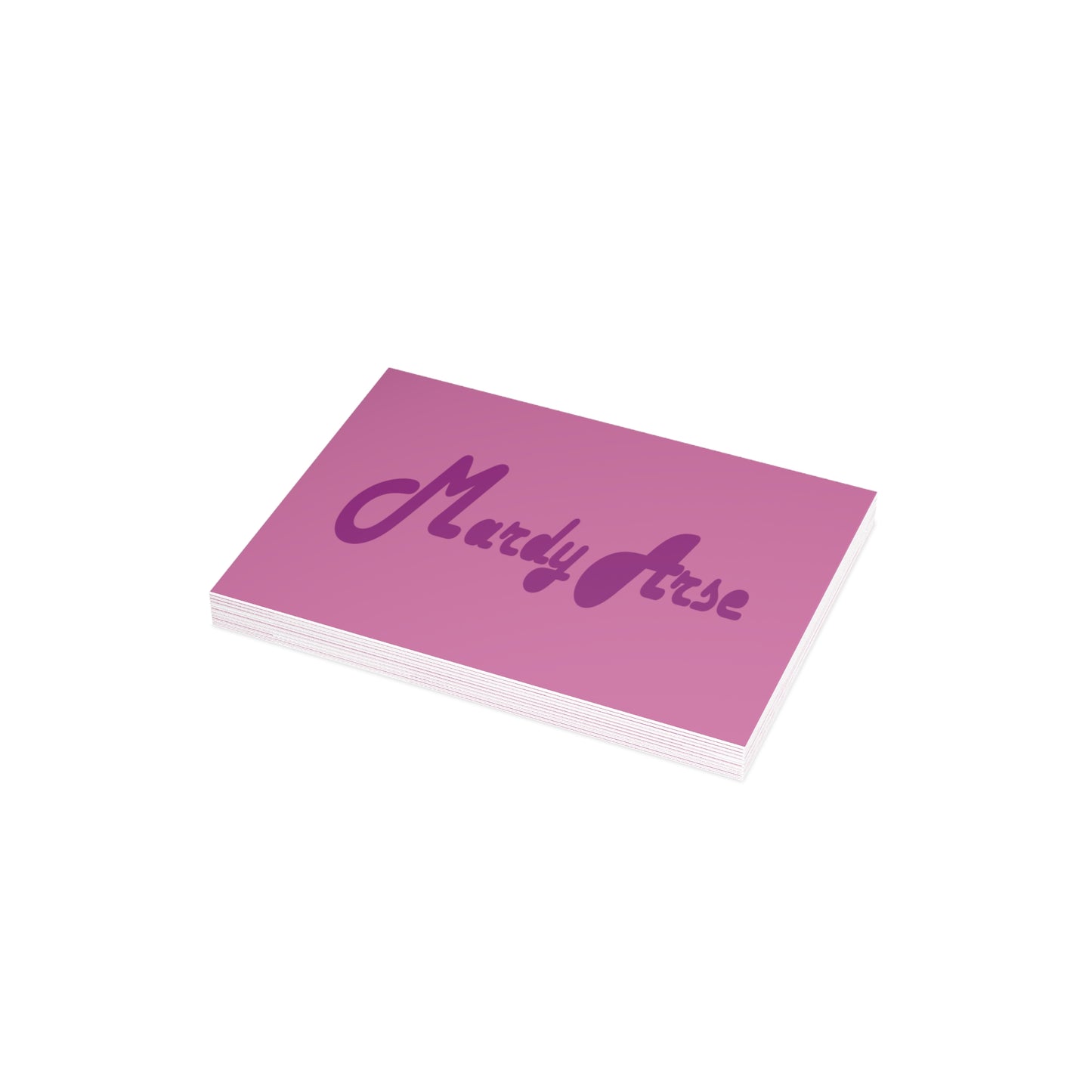 Mardy Arse, Sheffield Dialect Purple Typography Greeting Cards (1, 10, 30, and 50pcs)