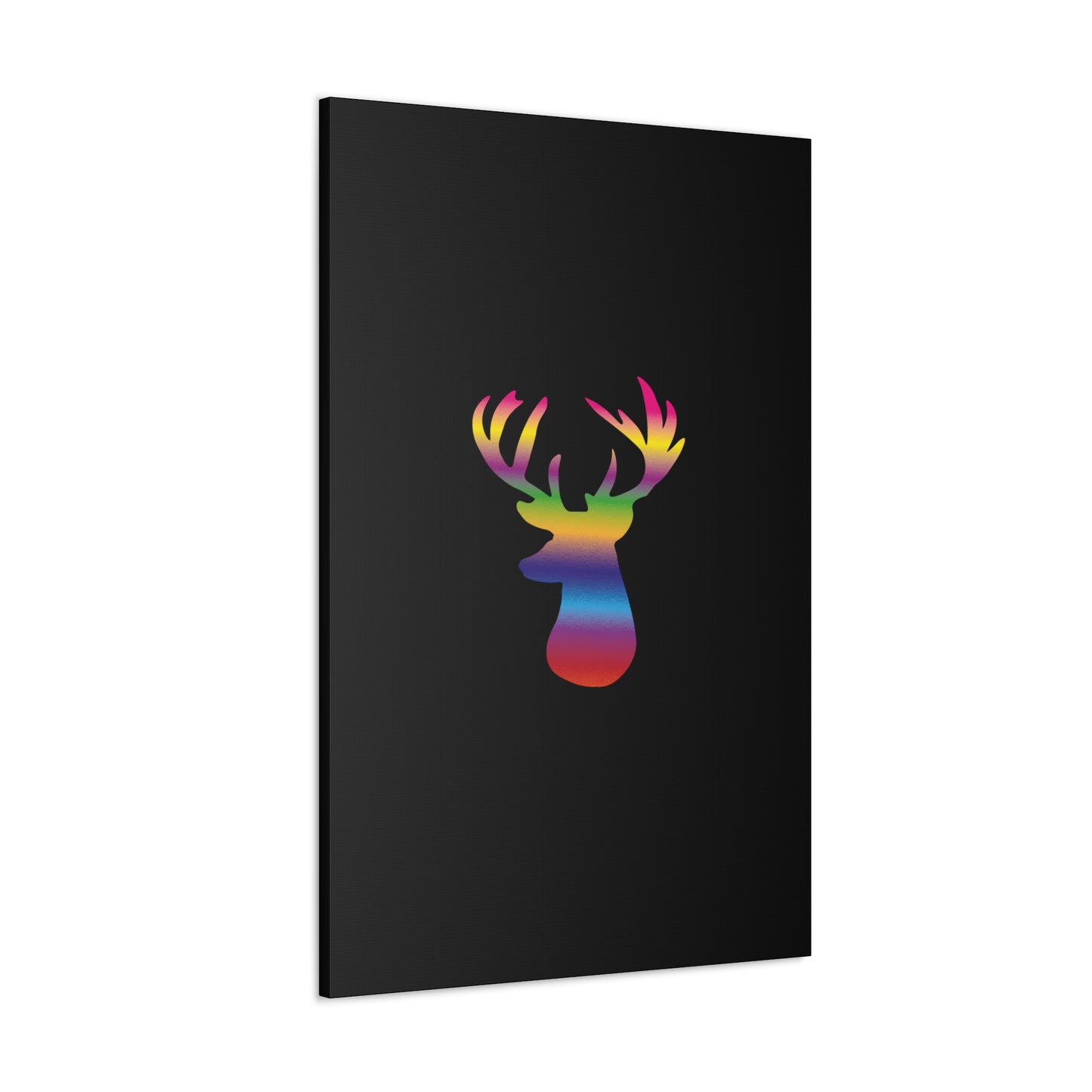 Rainbow Stag Head Canvas Gallery Wraps