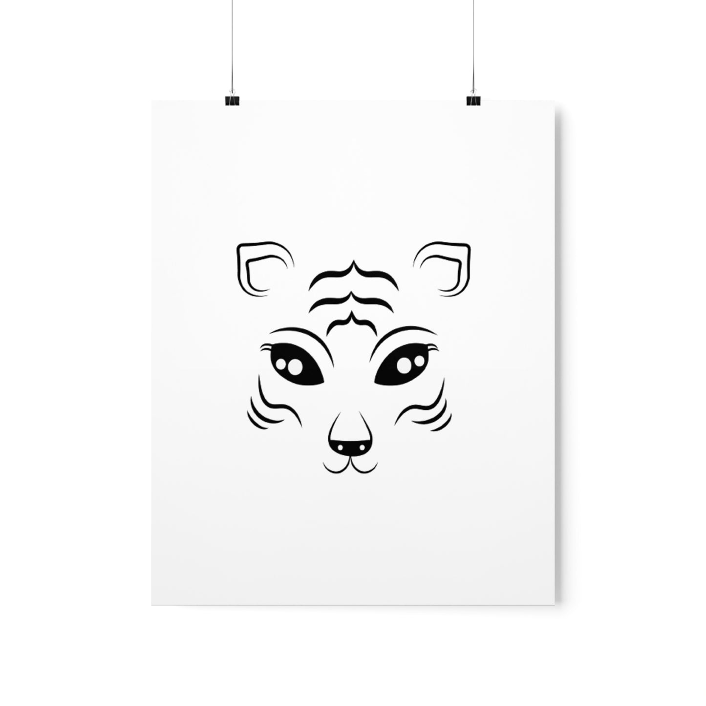 Tiger Face Art Premium Matte Vertical Posters