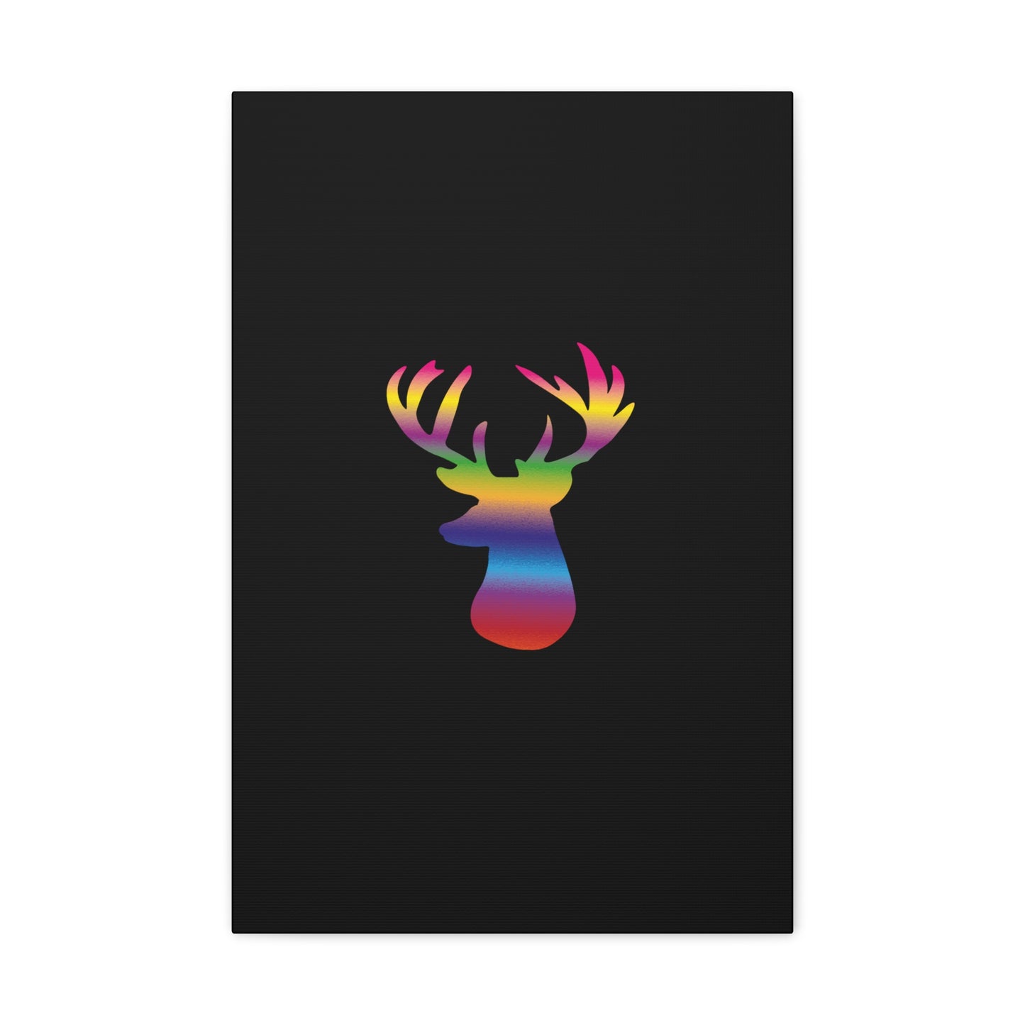 Rainbow Stag Head Canvas Gallery Wraps