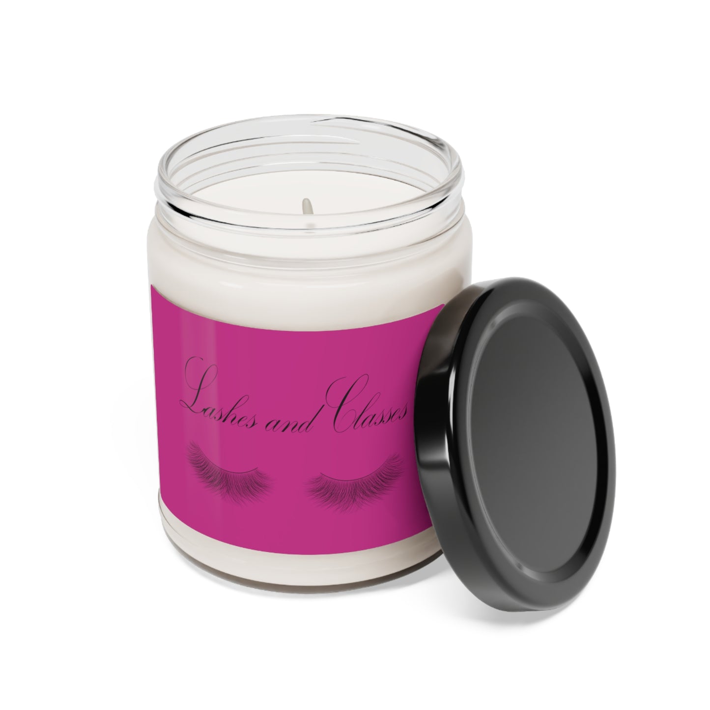 Lashes & Classes Dark Pink Scented Soy Candle, 9oz