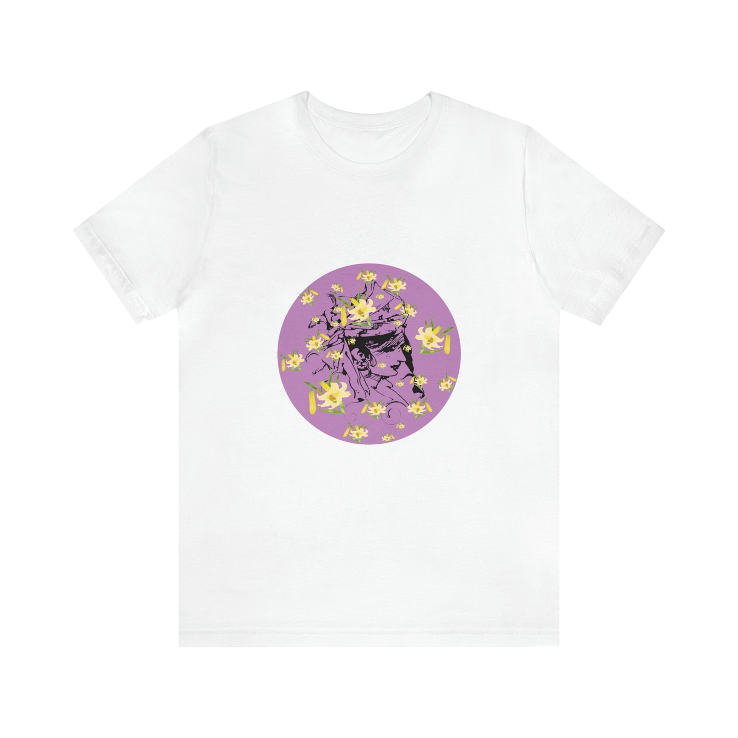 Purple Daffodil Woman Art Unisex Jersey Short Sleeve Tee